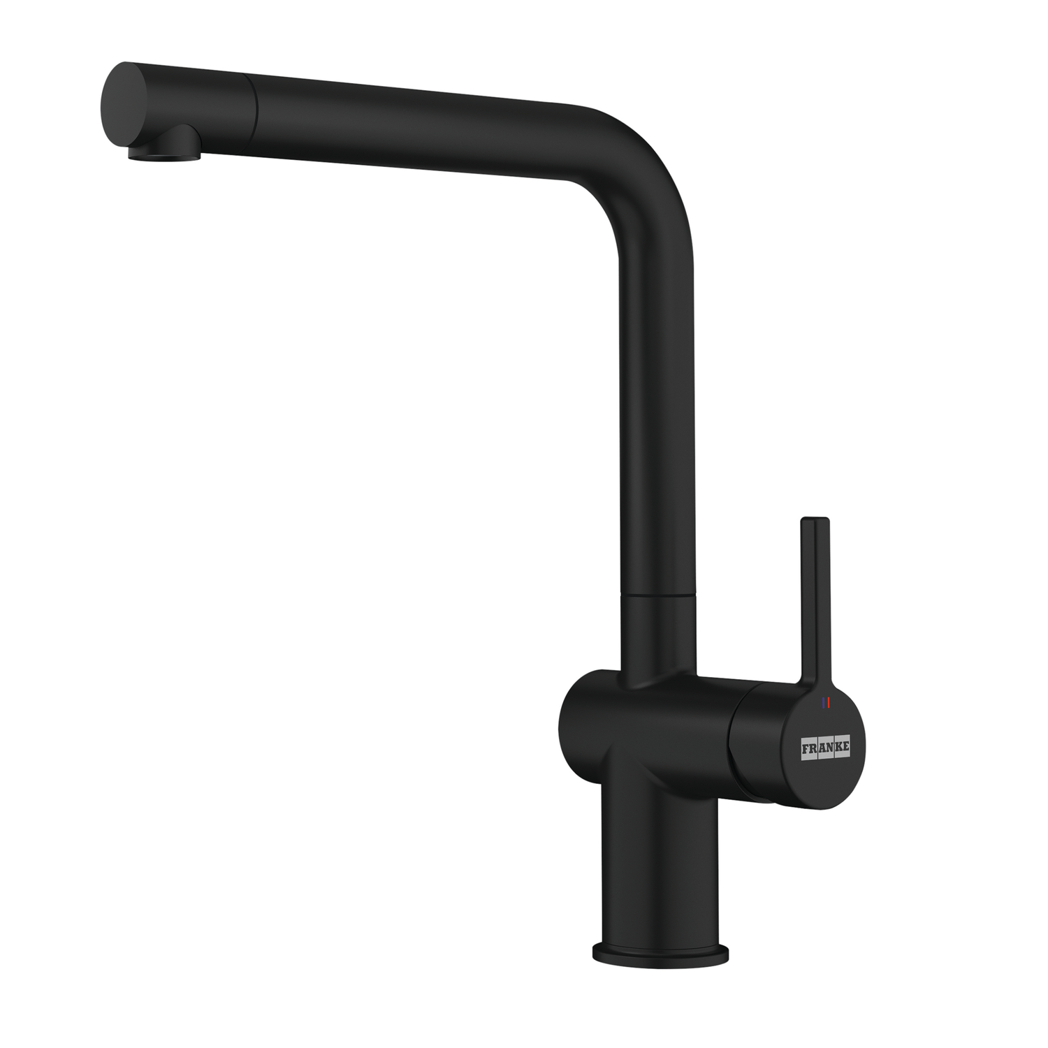 Active L - Eéngreepsmengkraan L met zwenkbare uitloop / Side lever / Zwart Mat
