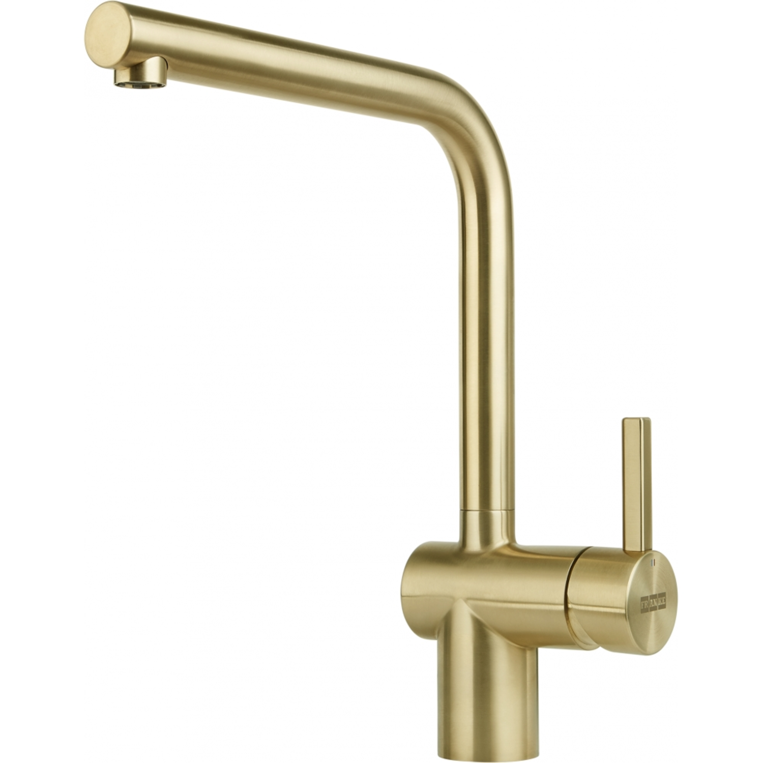 Atlas Neo - Eéngreepsmengkraan met zwenkbare uitloop / Side lever / goudkleurig