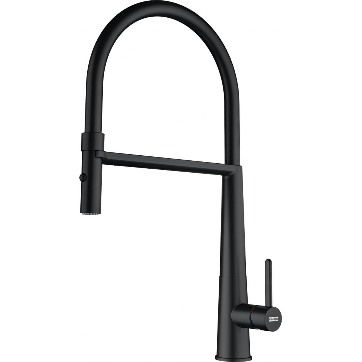 Icon - Eéngreepsmengkraan met beweegbarebare uitloop / Side lever / zwart mat