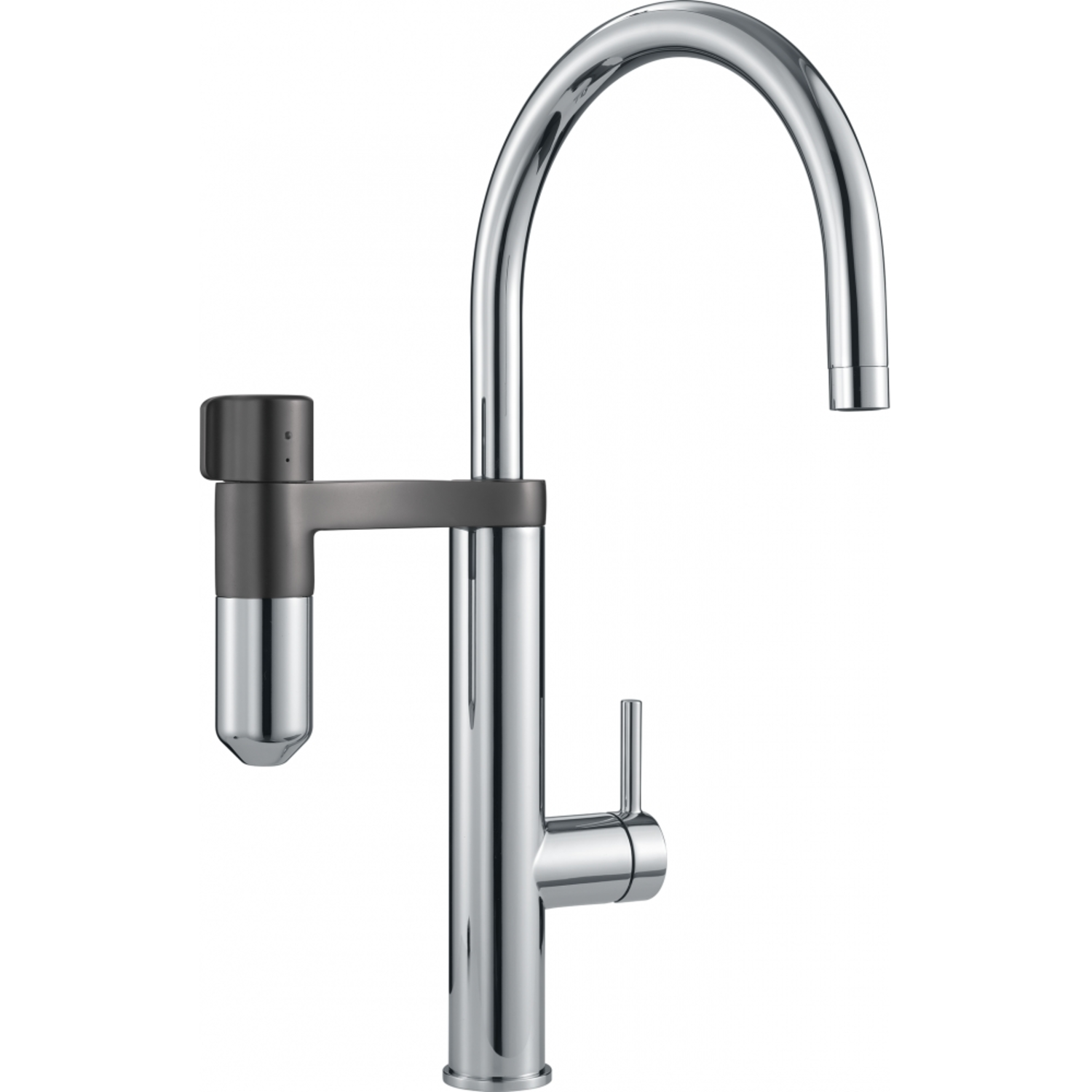 Vital - Système de filtration à bec orientable / Levier sur le côté / Chrome & Gun metal