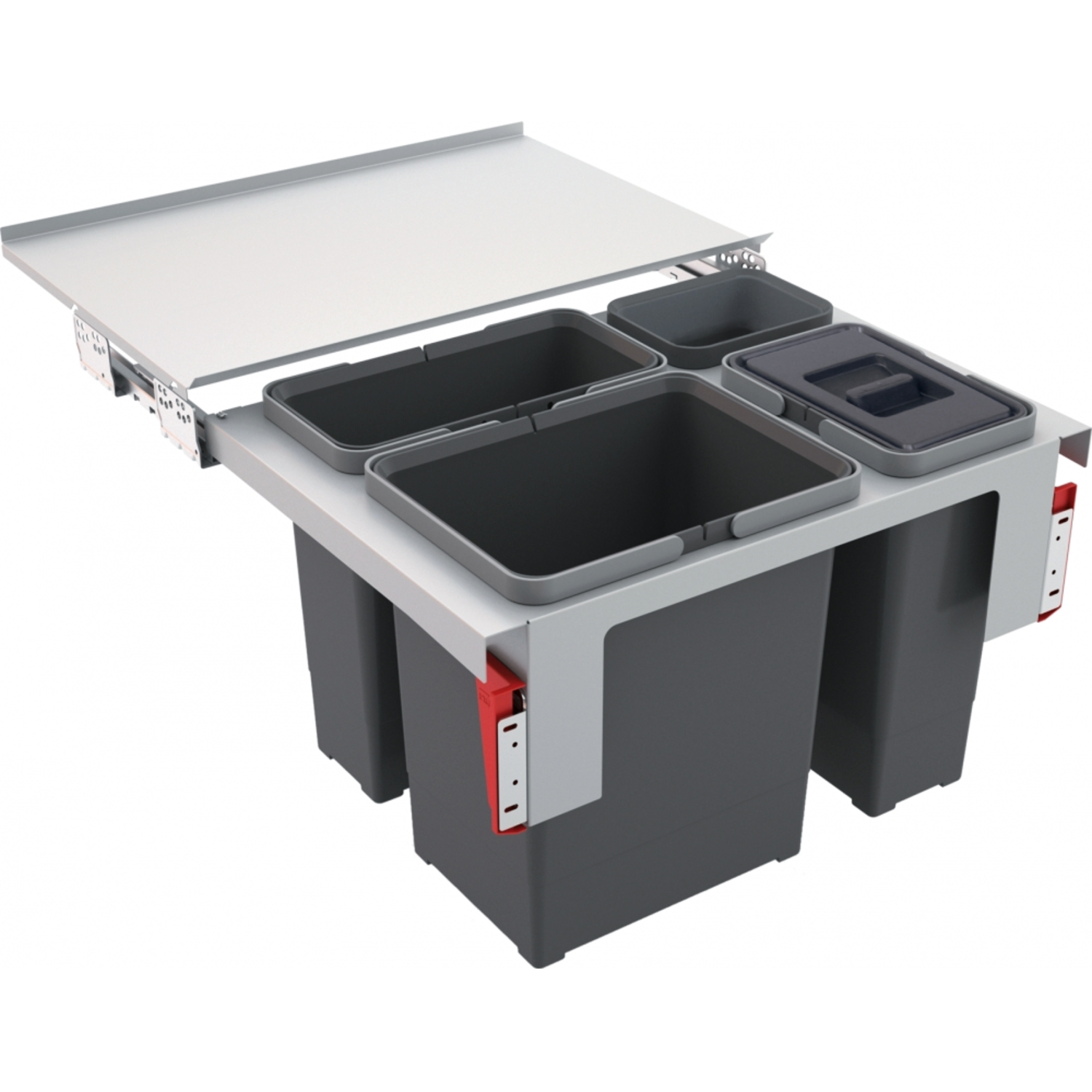 Sorter Garbo - Séparateur de déchets / Ouverture frontale / 600 mm / 1 x 18 l + 1 x 12 l + 1 x 8 l