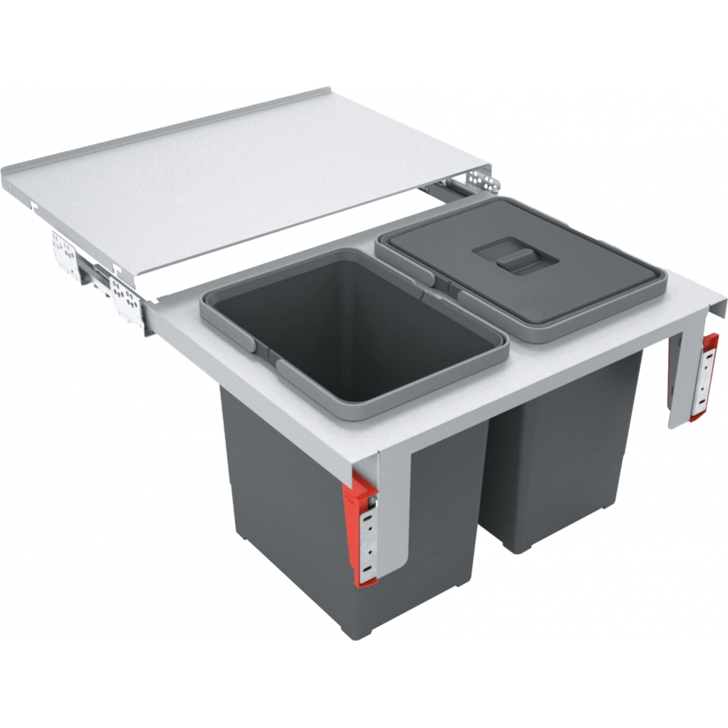Sorter Garbo - Séparateur de déchets / Ouverture frontale / 600 mm / 2 x 18 l