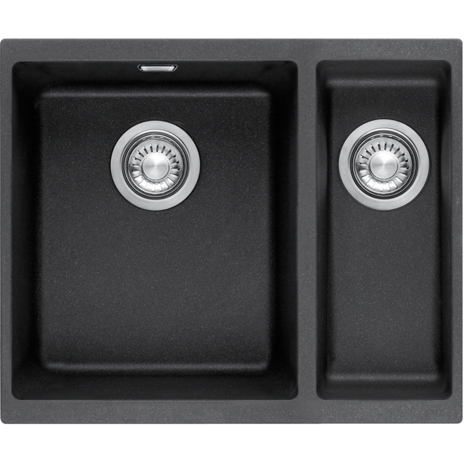 Sirius - Cuve à sous-encastrer / 560 x 440 mm / 1 + 1/2 bassin / Noir