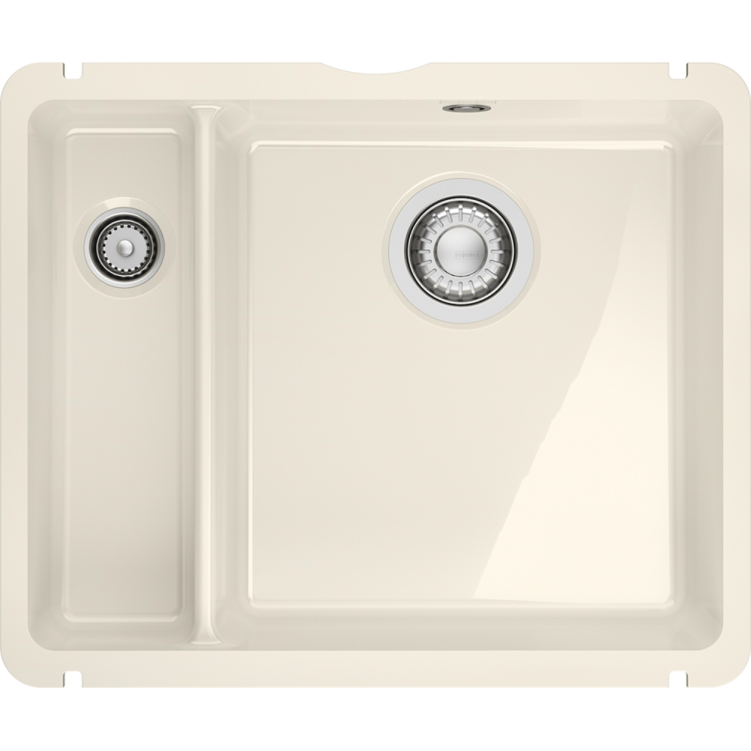 KUBUS X - Cuve à sous-encastrer / 545 x 454mm / Vidage manuel / Magnolia