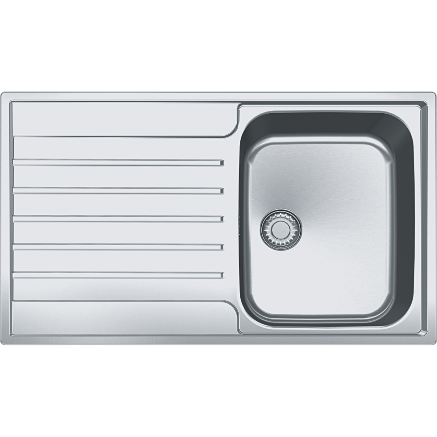 Argos - Evier à affleurer & SlimTop / 860 x 510 mm / 1 bassin / Lisse / Réversible