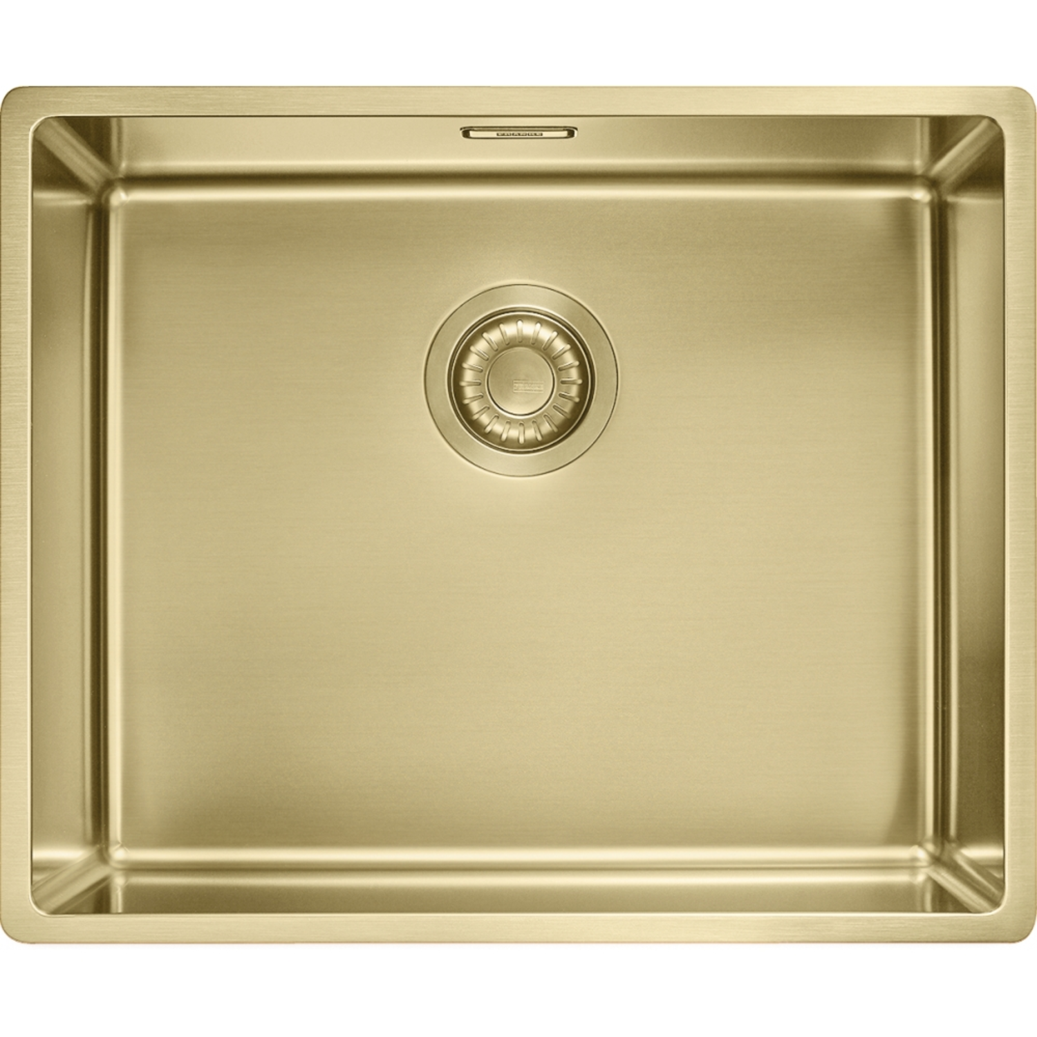 Mythos Masterpiece - Vlakbouw-/onderbouwspoelbak / 540 x 450 mm / Automatische lededing / Goudkleurig