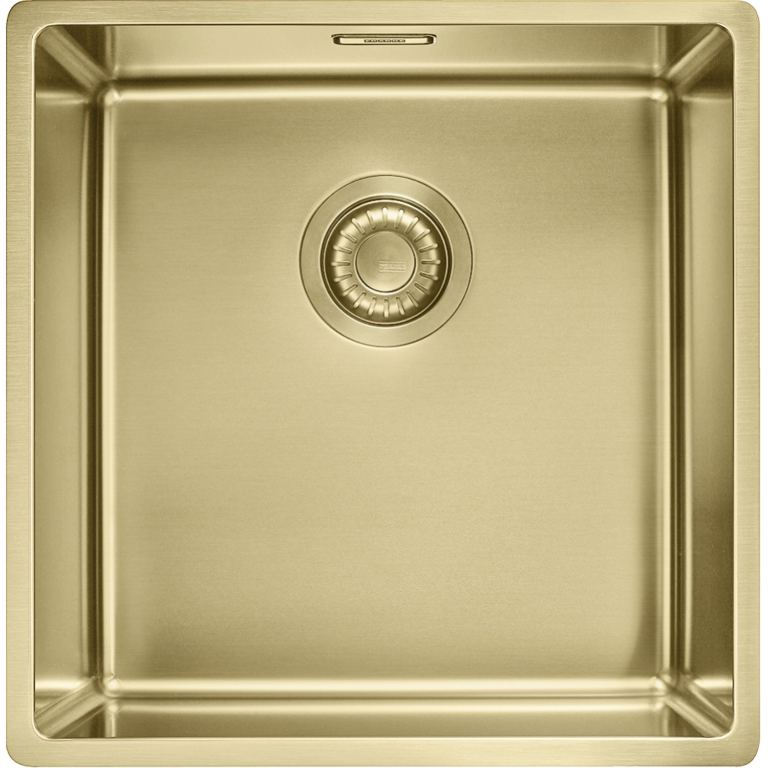Mythos Masterpiece - Vlakbouw-/onderbouwspoelbak / 430 x 440 mm / Automatische lededing / Goudkleurig