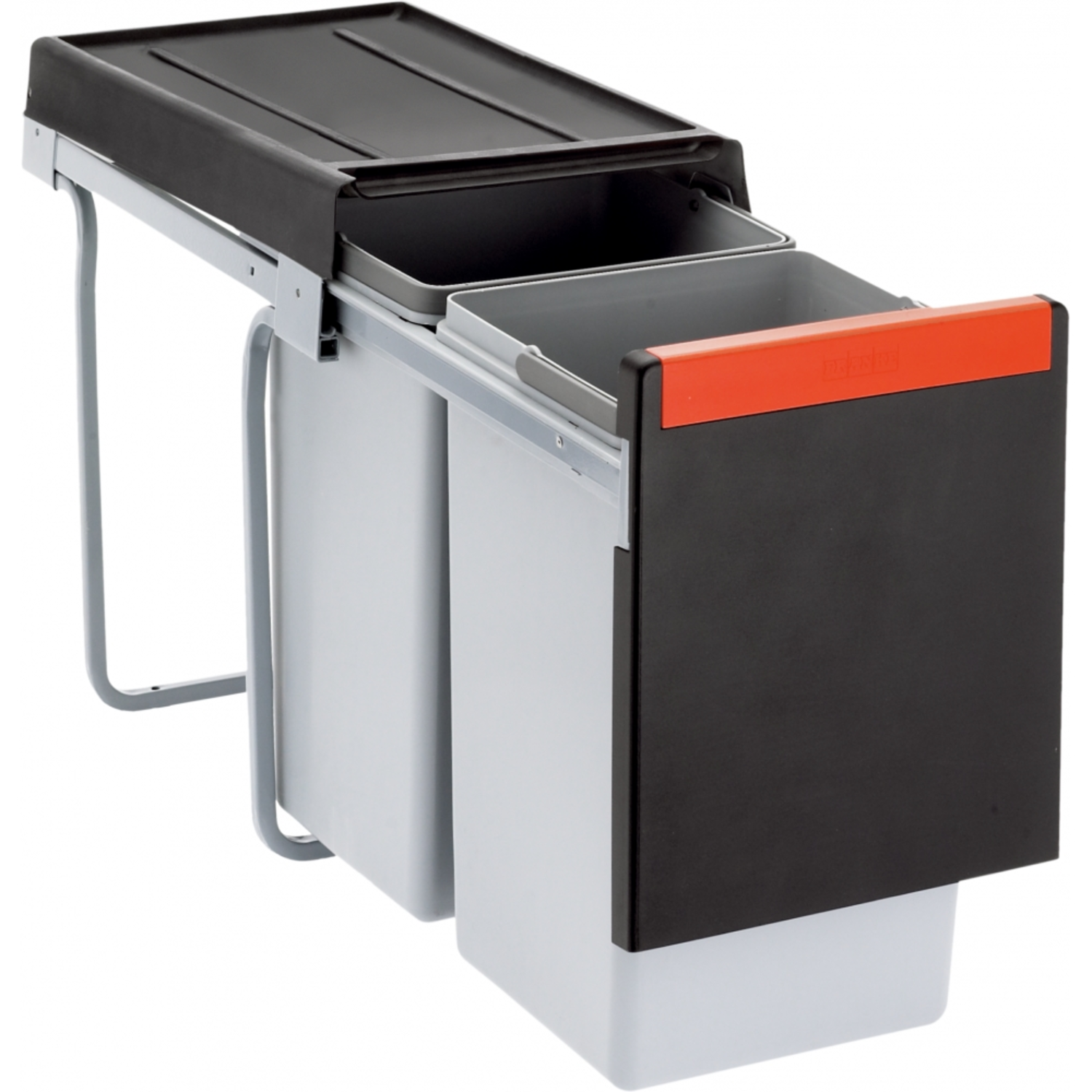 Cube - Séparateur de déchets / Ouverture latérale / 300 mm / 2 x 15 l / Manuelle