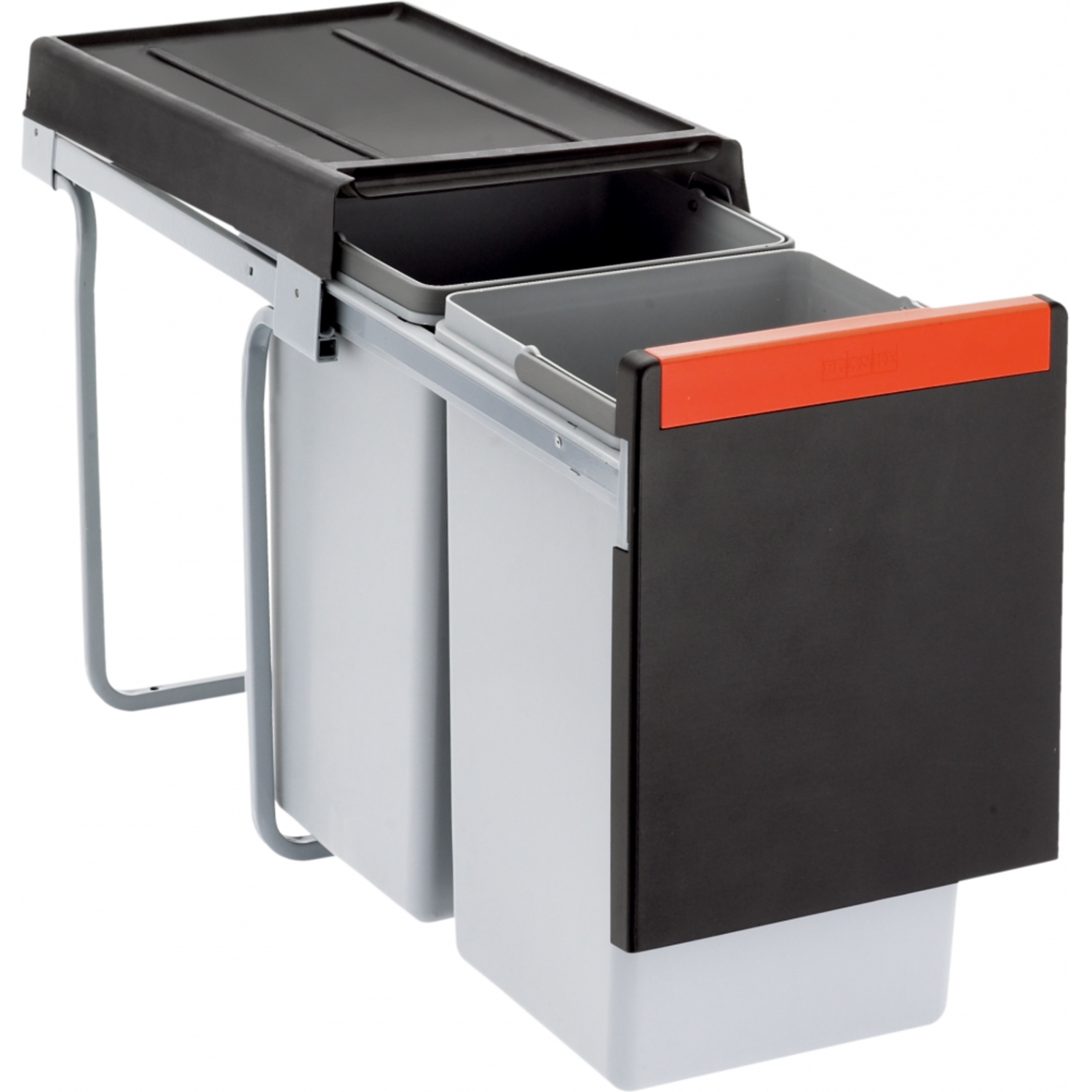 Cube - Séparateur de déchets / Ouverture latérale / 300 mm / 1 x 20 l + 1 x 10 l / Manuelle