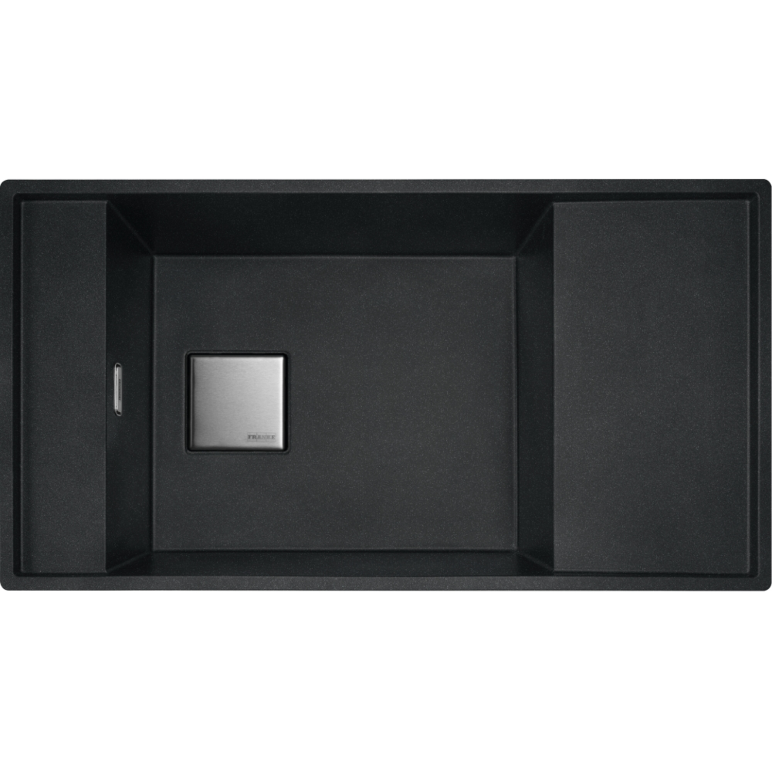 Fresno - Inbouwspoeltafel / 877 x 495 mm / 1 bak / Onyx / Omkeerbaar