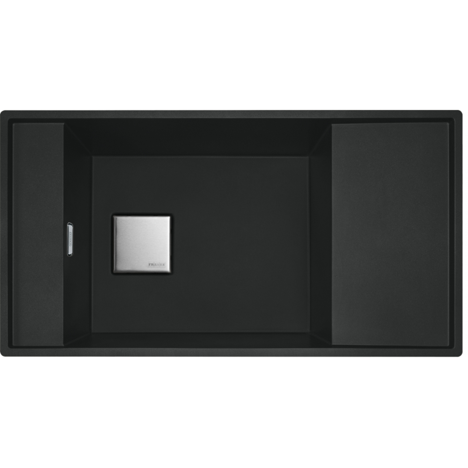Fresno - Evier à afleurer/à sous-encaster / 860 x 458 mm / 1 bassin / Noir mat / Réversible