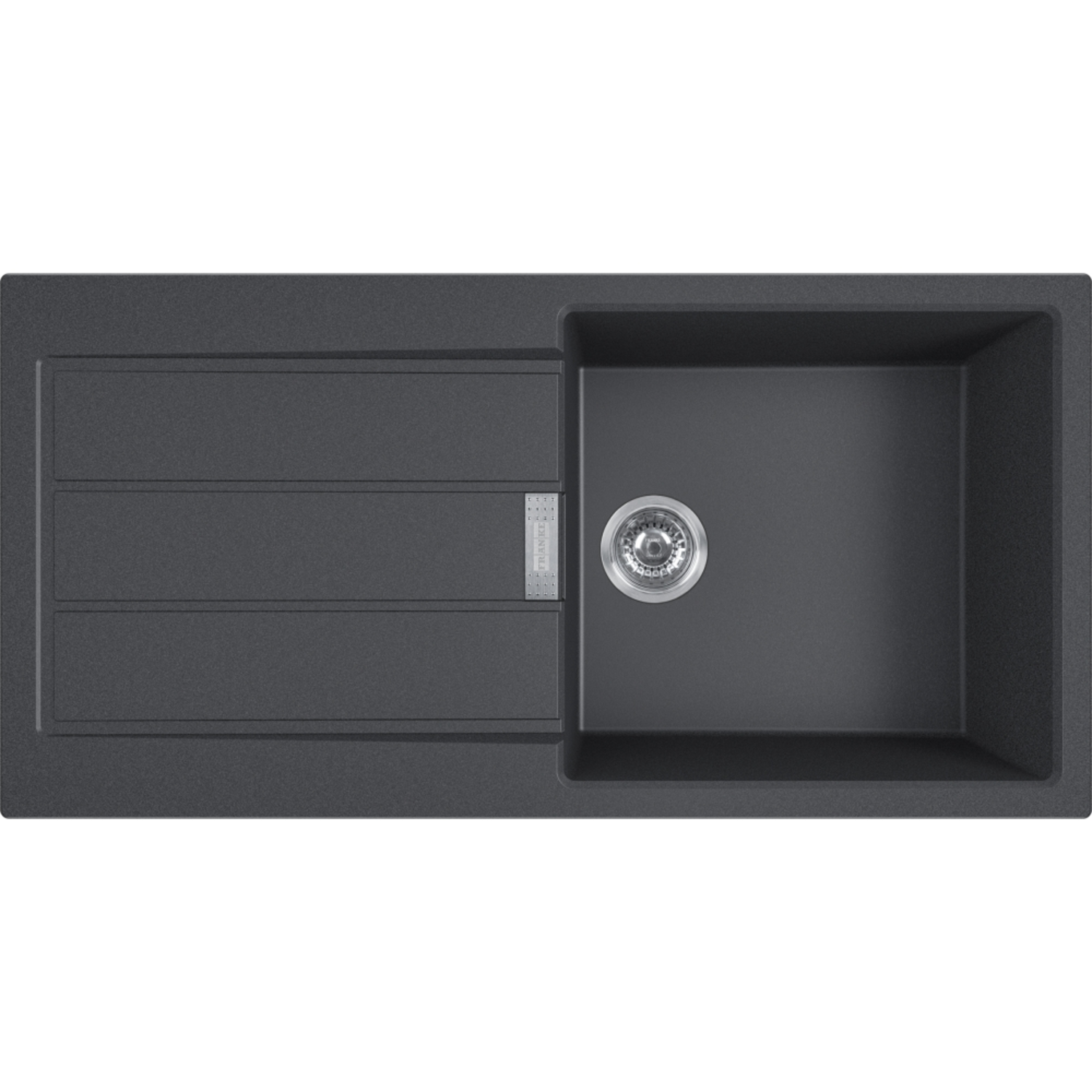 Sirius S2D - Evier à encastrer / 1000 x 510 mm / 1 bassin / Noir / Réversible