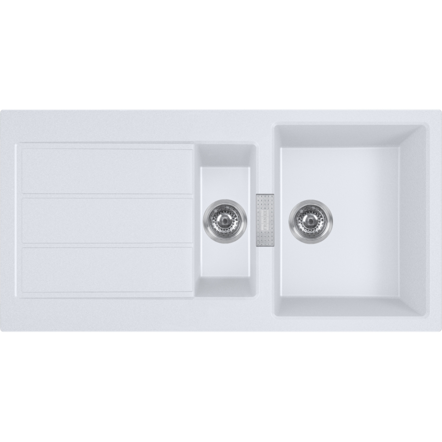 Sirius S2D - Evier à encastrer / 1000 x 510 mm / 1 bassin / Blanc / Réversible