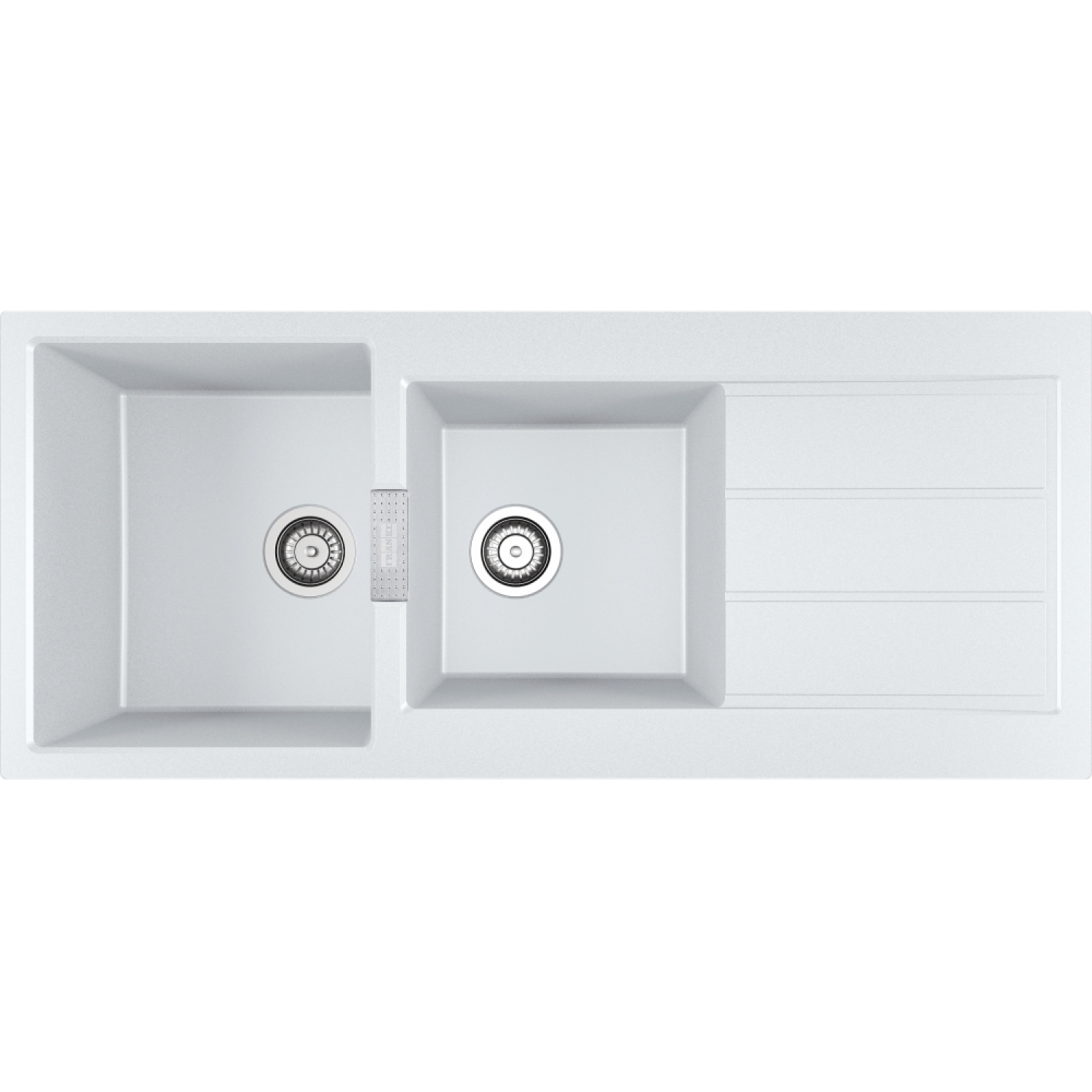 Sirius S2D - Evier à encastrer / 1160 x 500 mm / 2 bassins / Blanc / Réversible