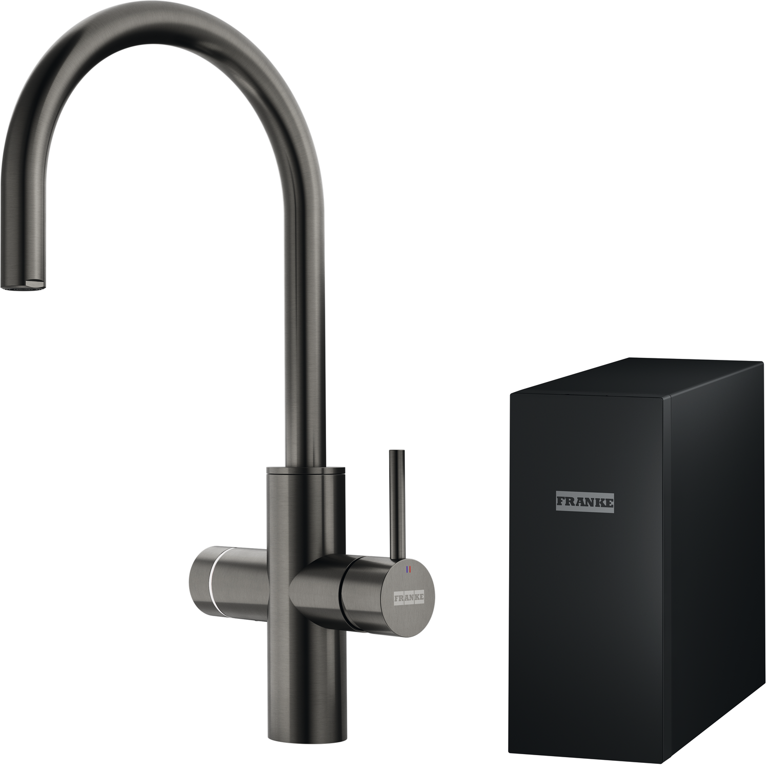 Mythos Water Hub 6 en 1 - Mitigeur à bec orientable / Levier sur le côté / Anthracite
