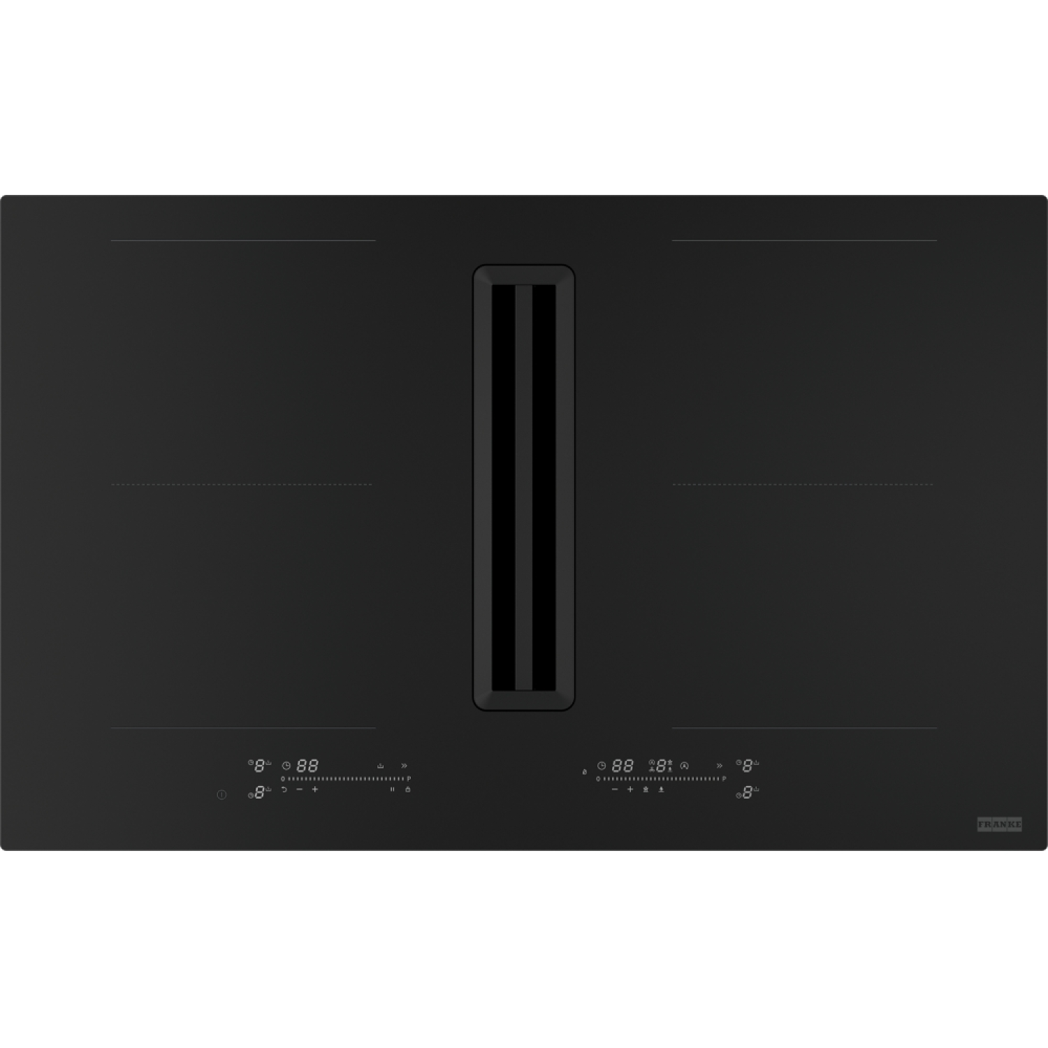 Mythos 2Gether - Plaque à induction avec hotte aspirante / 830 mm / Suprême noir mat / recirculation