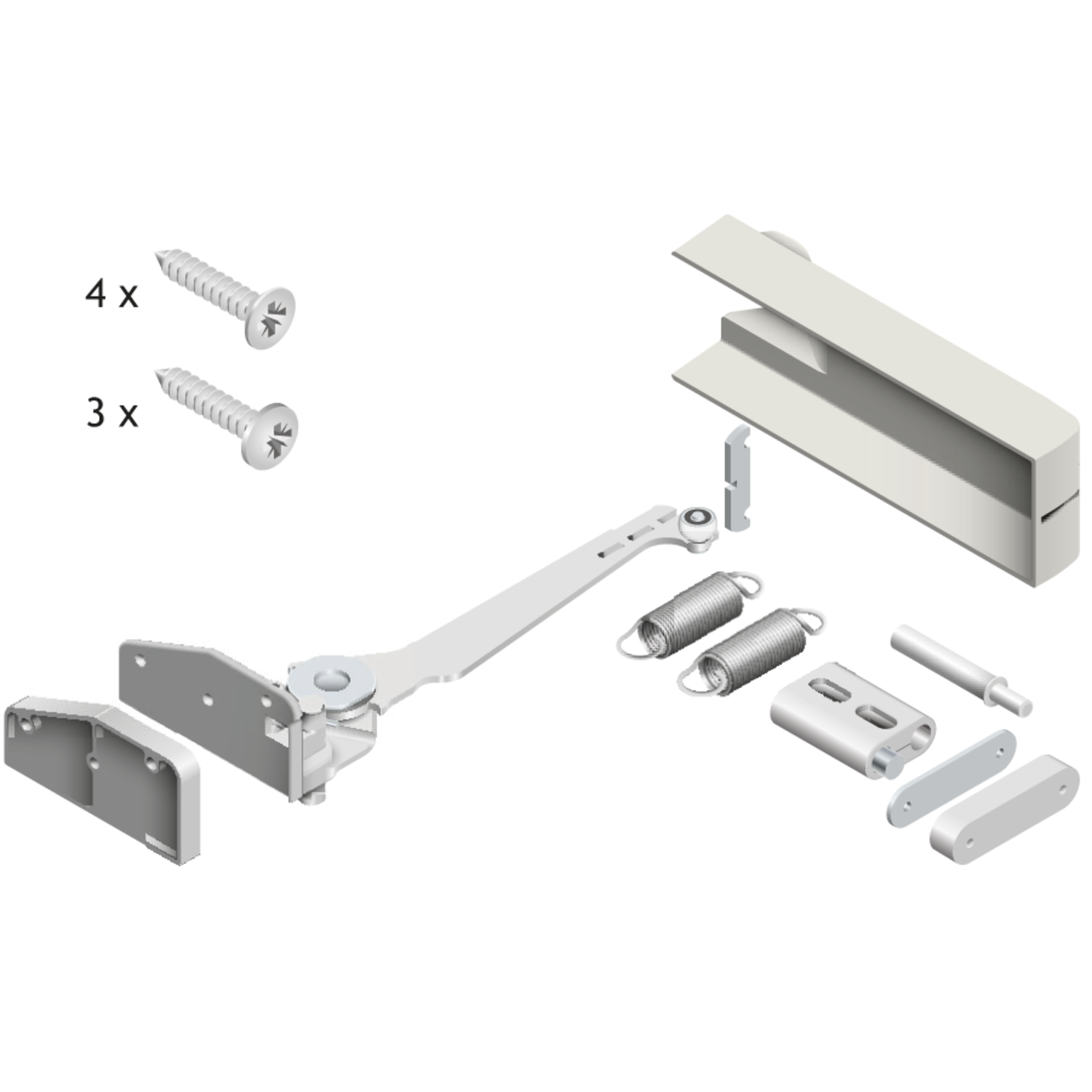 PS23 - 50 kit ouverture automatique gauche noir 