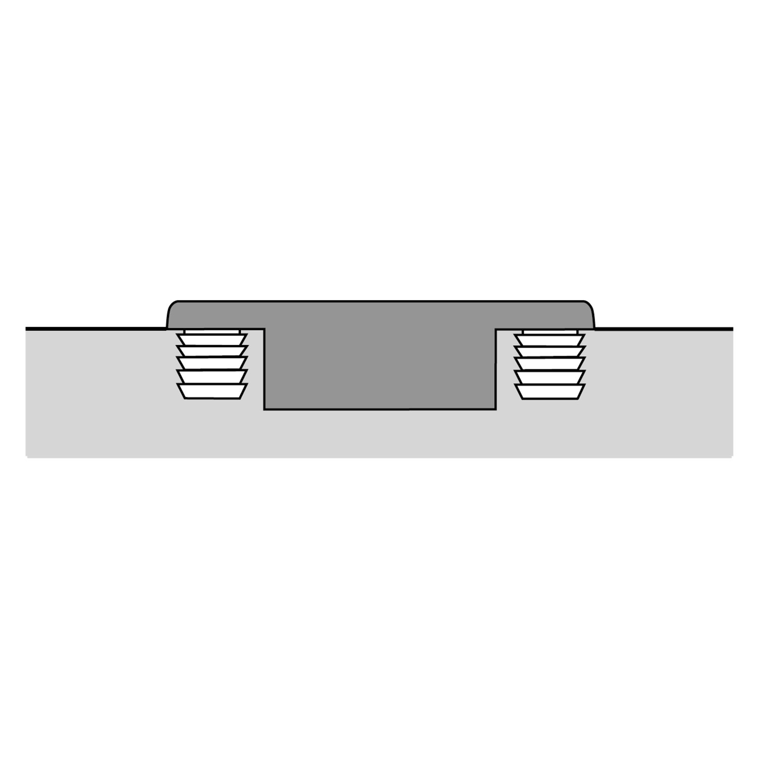 Charnière Intermat 110° (Intermat 9943), rentrant, Angle d'ouverture  110°, TH-schéma de perçage 52 x 5,5 mm, à enfoncer (ø 10 x 11)