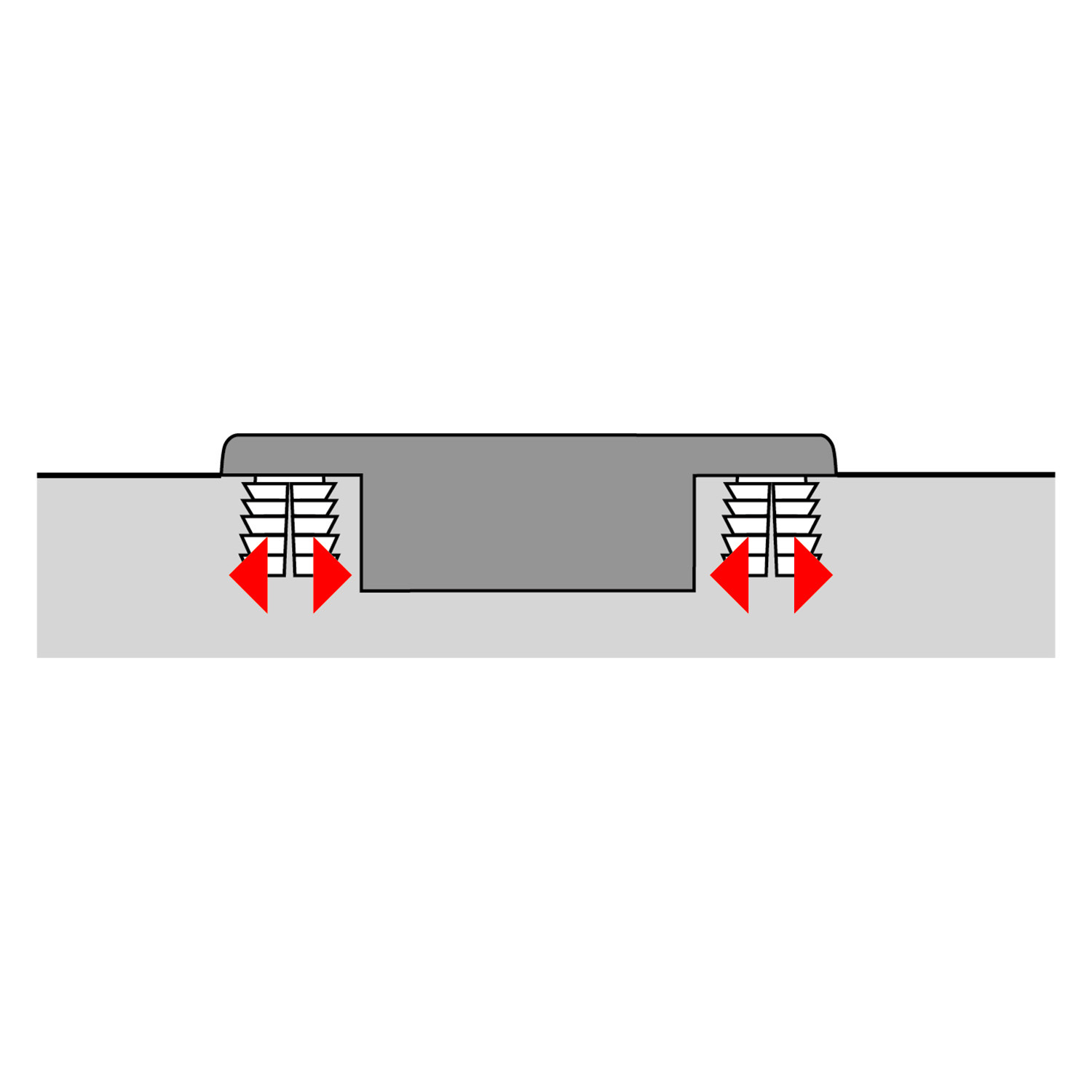 Sensys 110°-scharnier met geïntegreerde demping (Sensys 8645i), in obsidiaanzwart, inliggend, openingshoek 110°, TH-boorbeeld 52 x 5,5 mm, met spreidpluggen (ø 10 x 11)