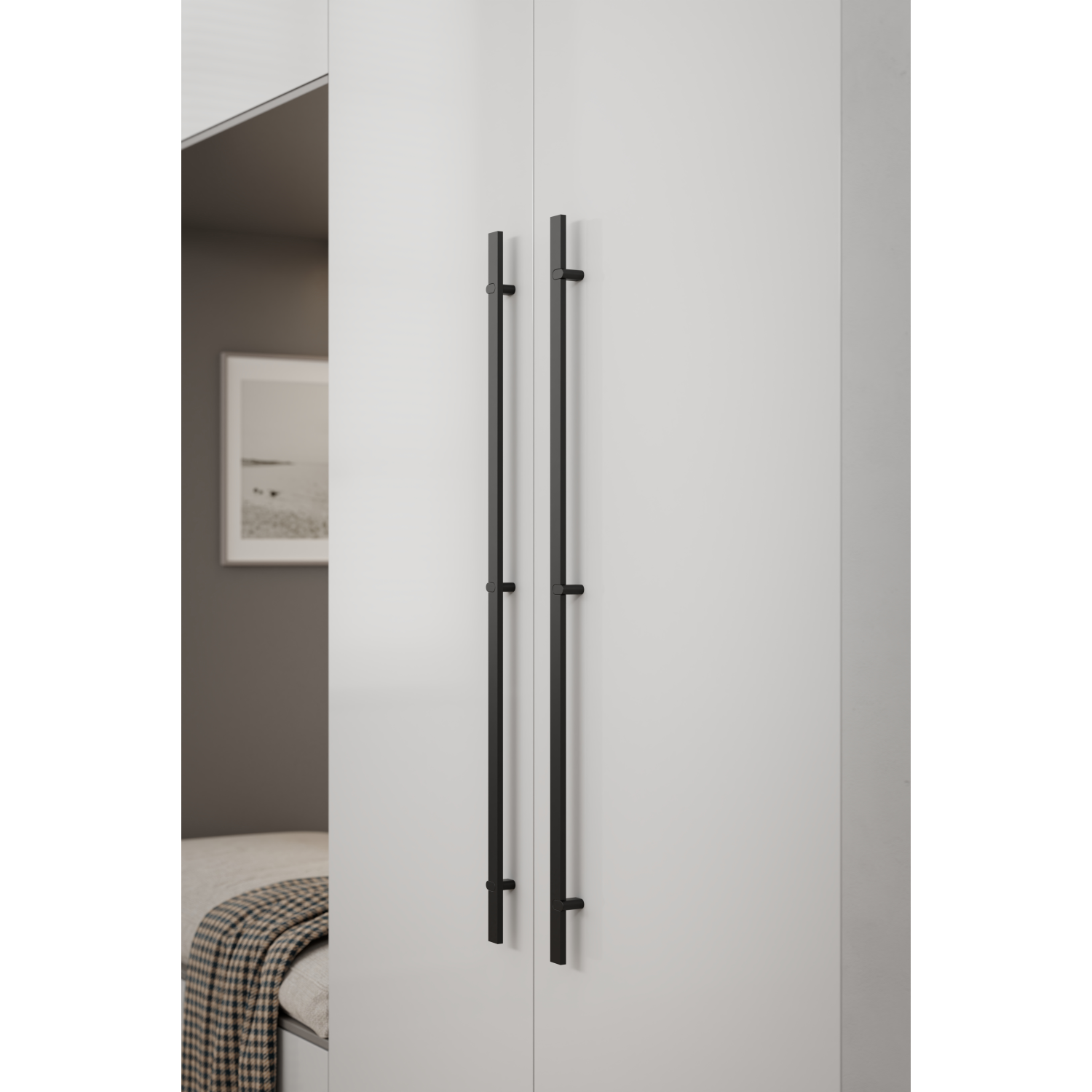 Poignée REEV BA640 L760 alu mat noir