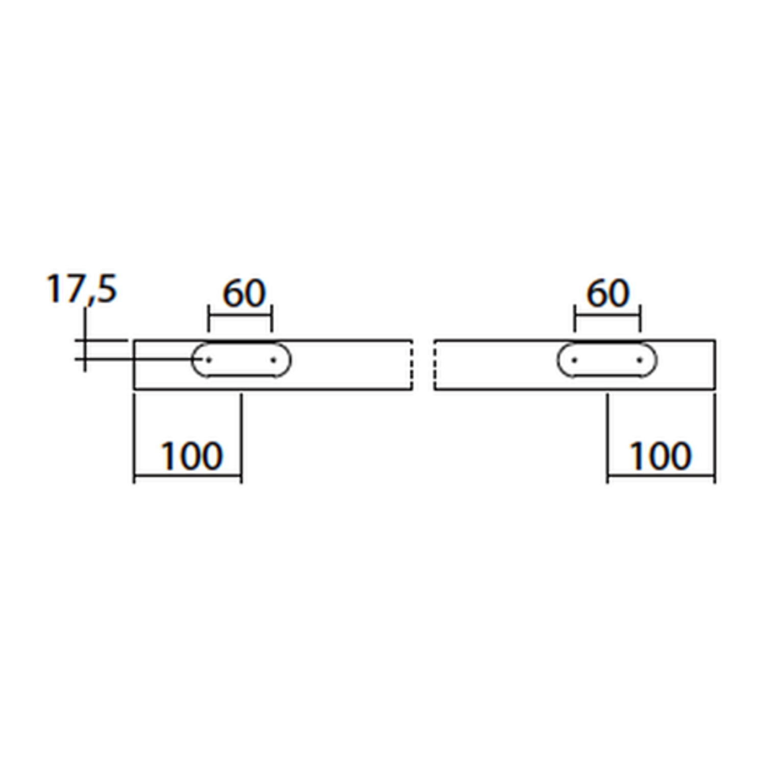 Runway schuifdeurset staal zwart 80kg l.2100mm voor deurbladbreedte 910-1000mm