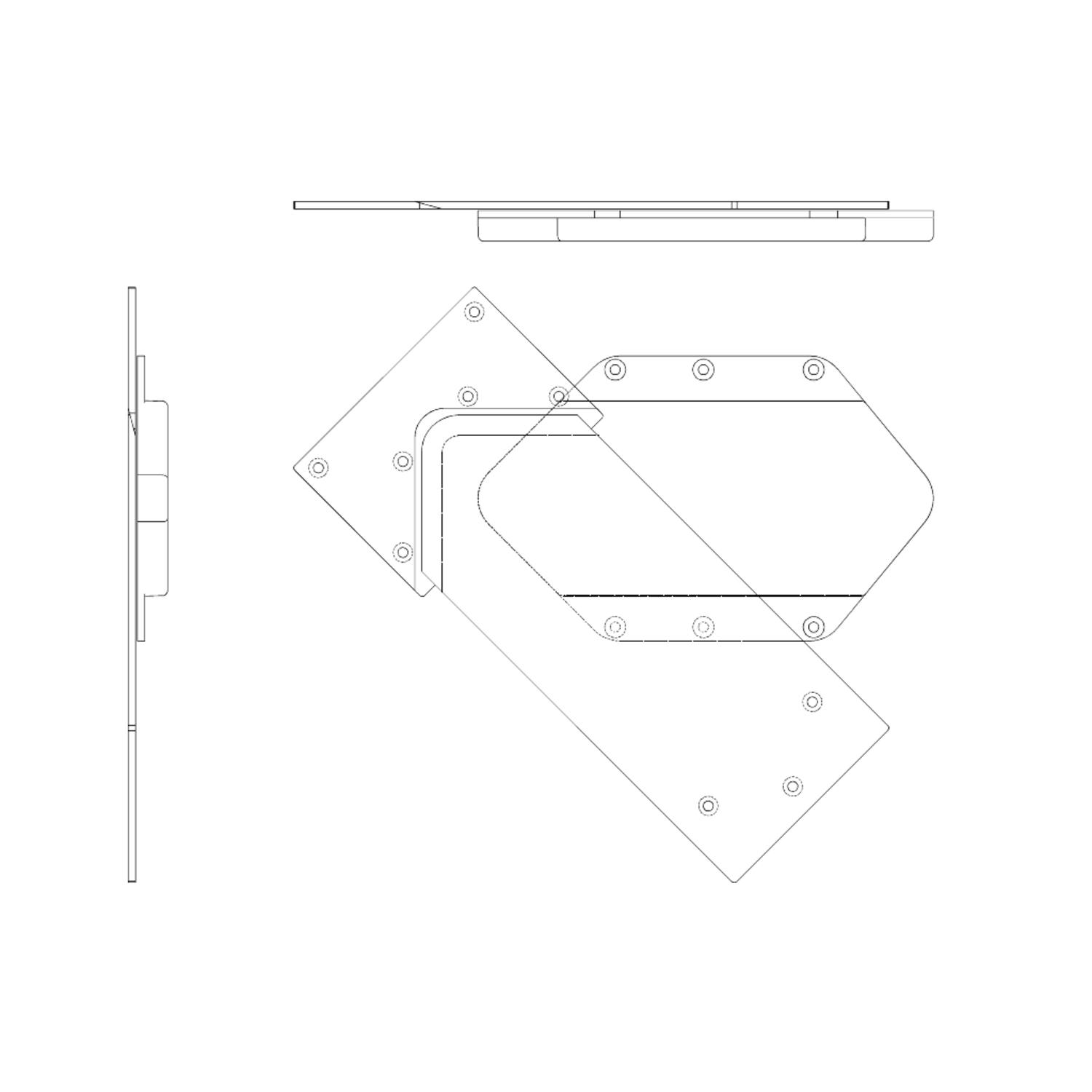 Hynge Swivel Top mécanisme pivotant  de 360 à 460 mm