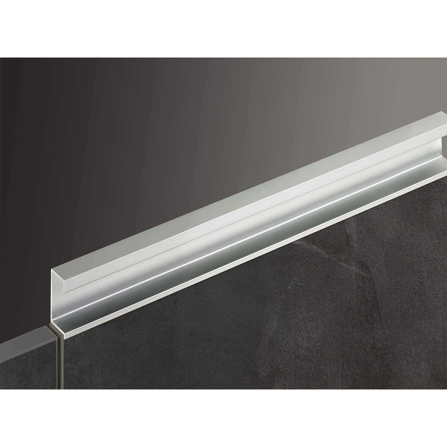 Greeplijst Seveso, L 2400 mm, B 19 mm, H 38 mm, Aluminium geëloxeerd