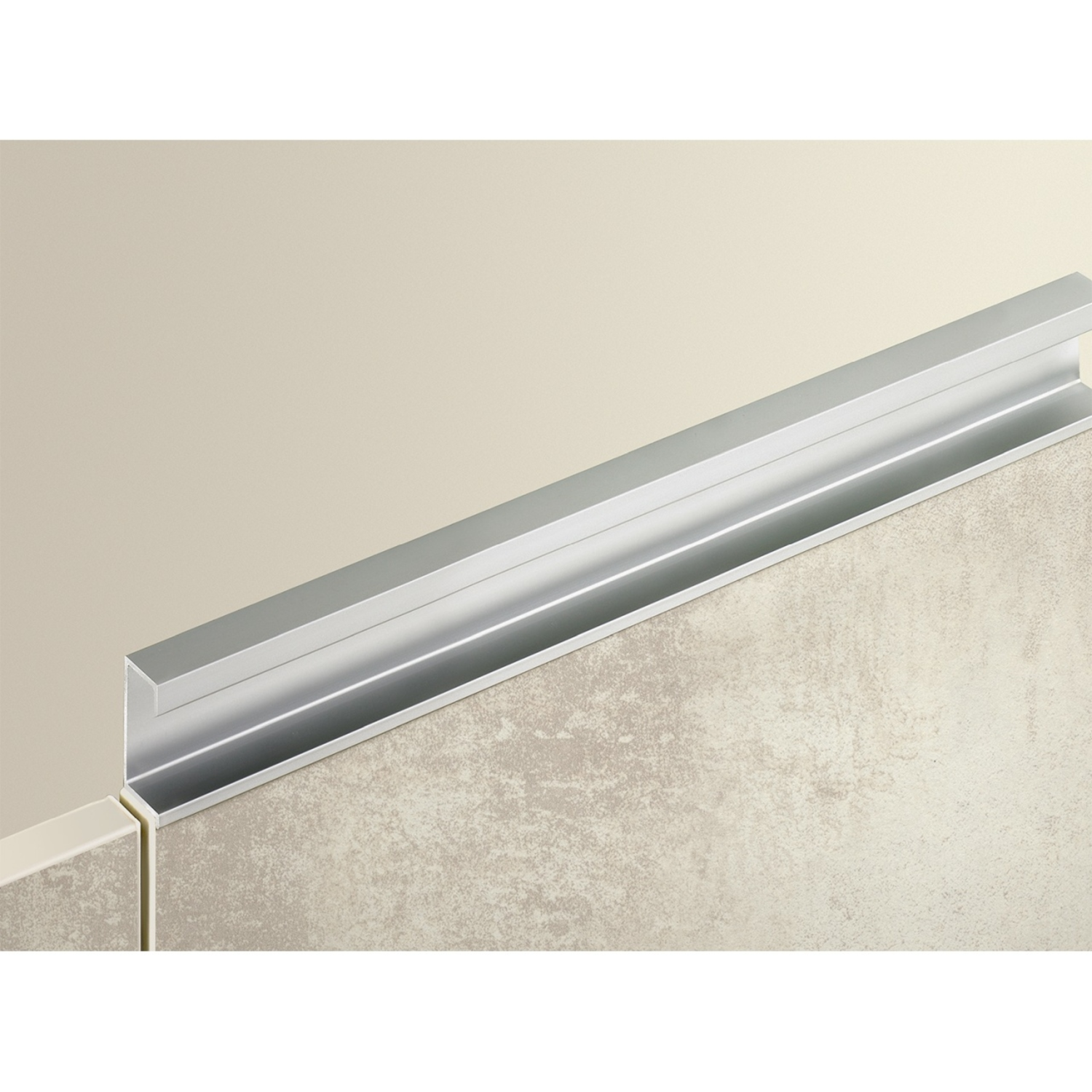 Greeplijst Seveso, L 2400 mm, B 19 mm, H 38 mm, Aluminium geëloxeerd