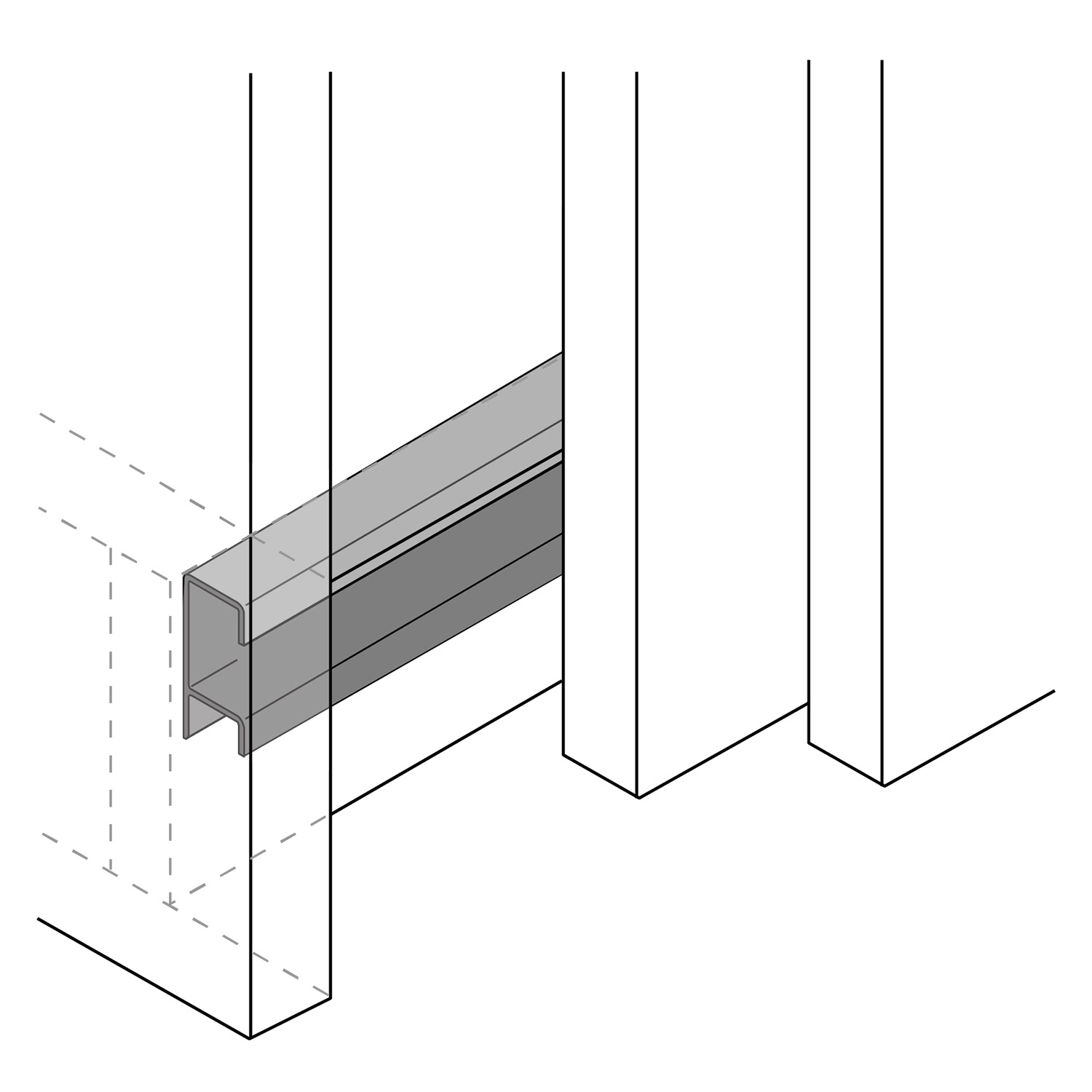 Profilé de guidage STB 12, 3000, Aluminium