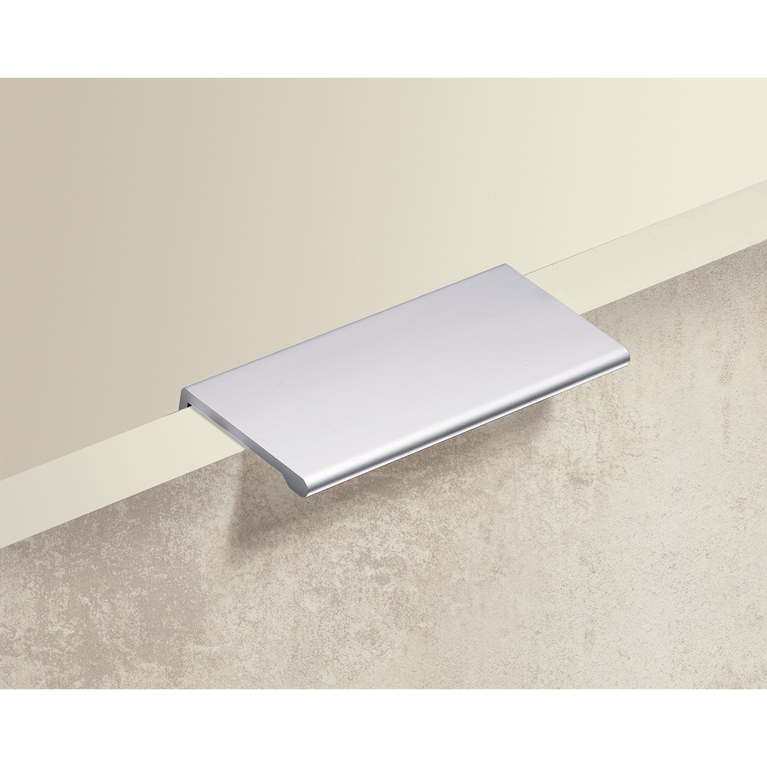 Greeplijst Ticinum, boorafstand 50, L 70 mm, B 42 mm, H 25 mm, Aluminium geëloxeerd