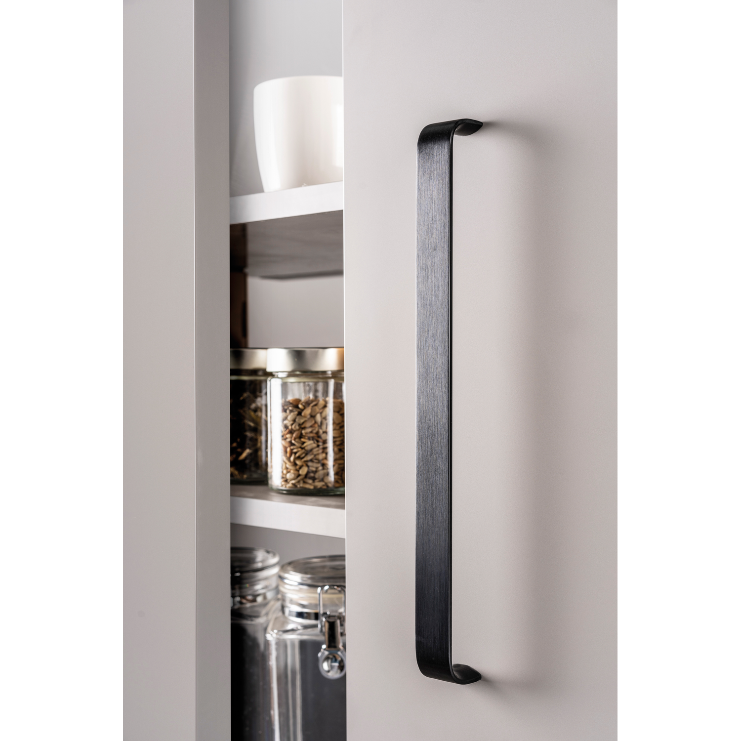Poignée SENSE BA320 L327 aluminium brossé noir