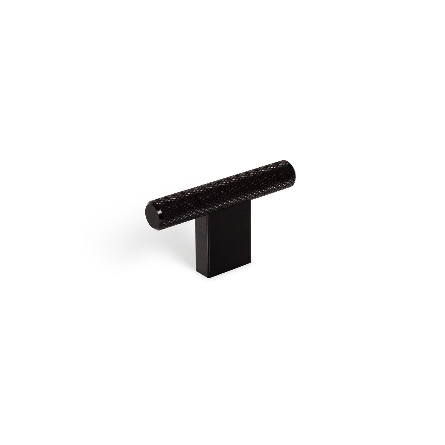 Bouton T GRAF MINI L60 aluminium brossé noir