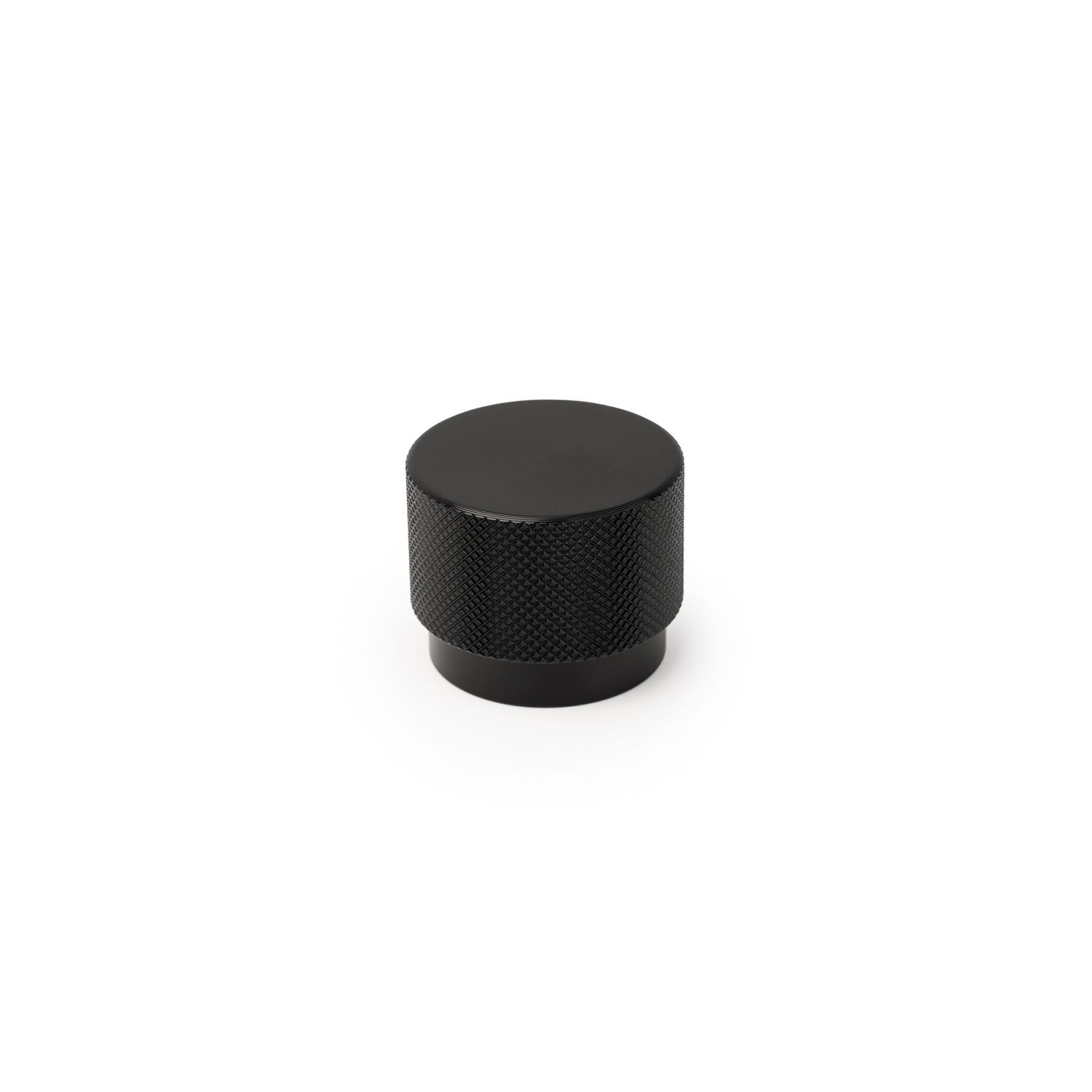Bouton GRAF BIG Ø38 aluminium brossé noir