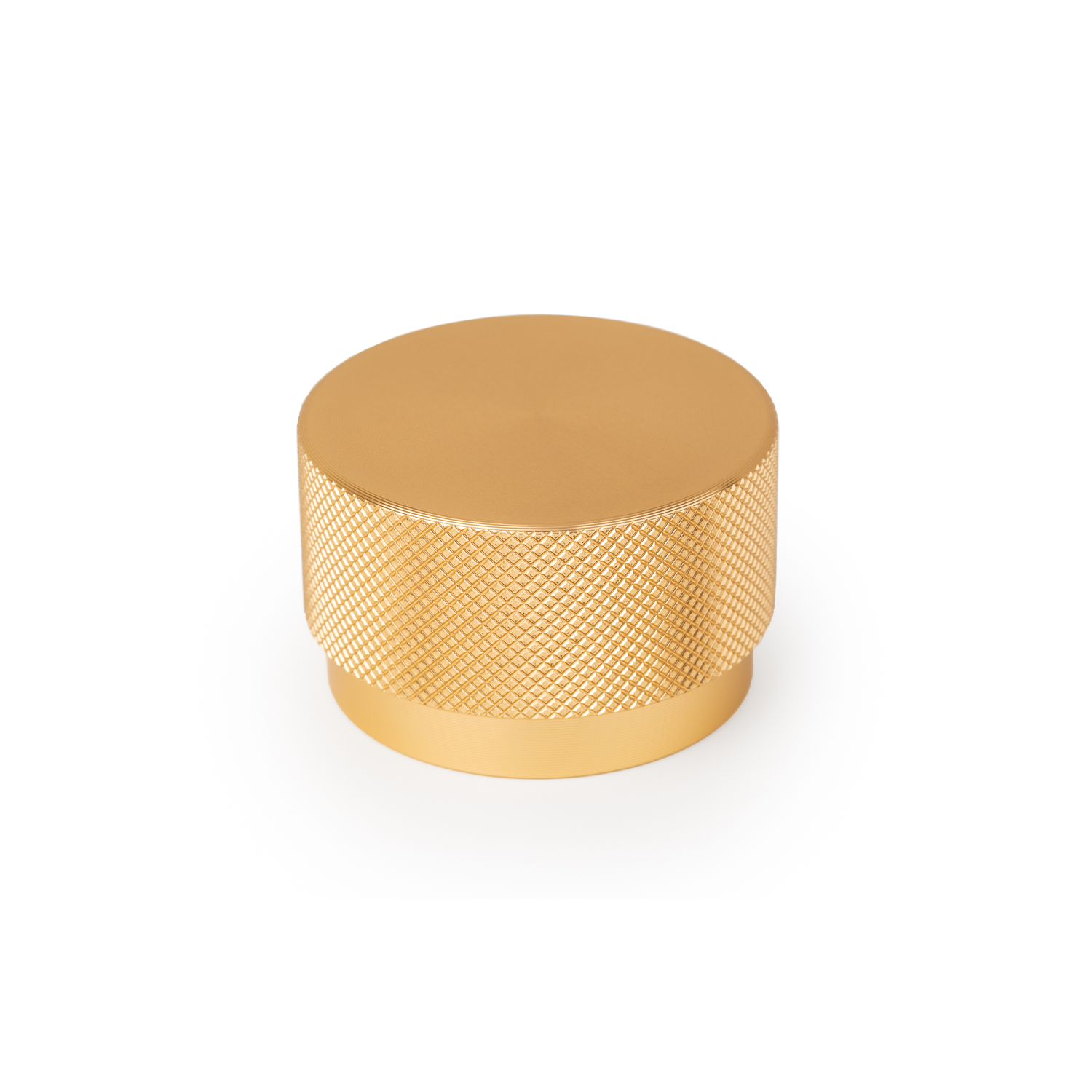 Bouton GRAF BIG Ø50 aluminium brossé laiton