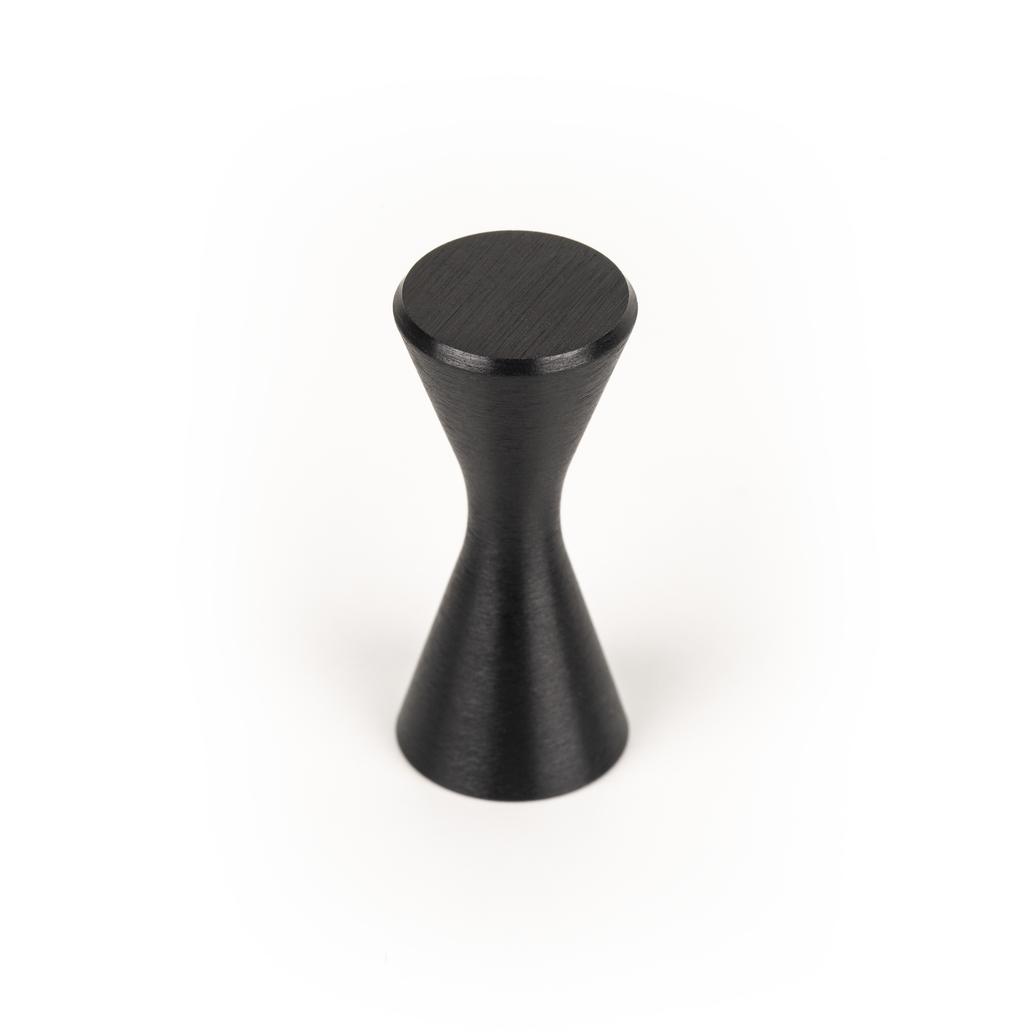 Bouton DIABOLO Ø13.5 aluminium brossé noir