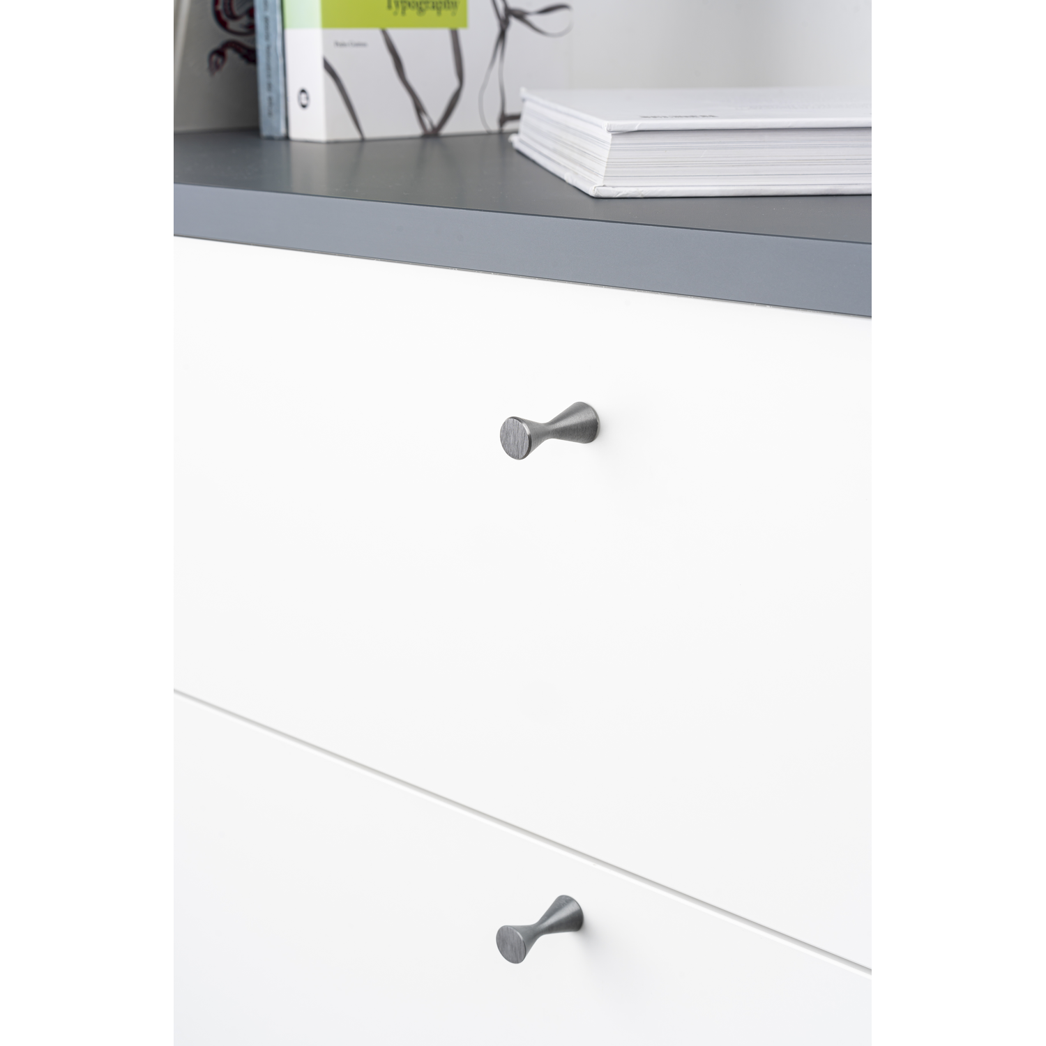 Bouton DIABOLO Ø13.5 aluminium look inox