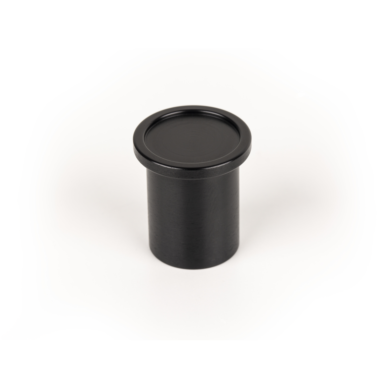 Bouton ROUND Ø25 aluminium brossé noir