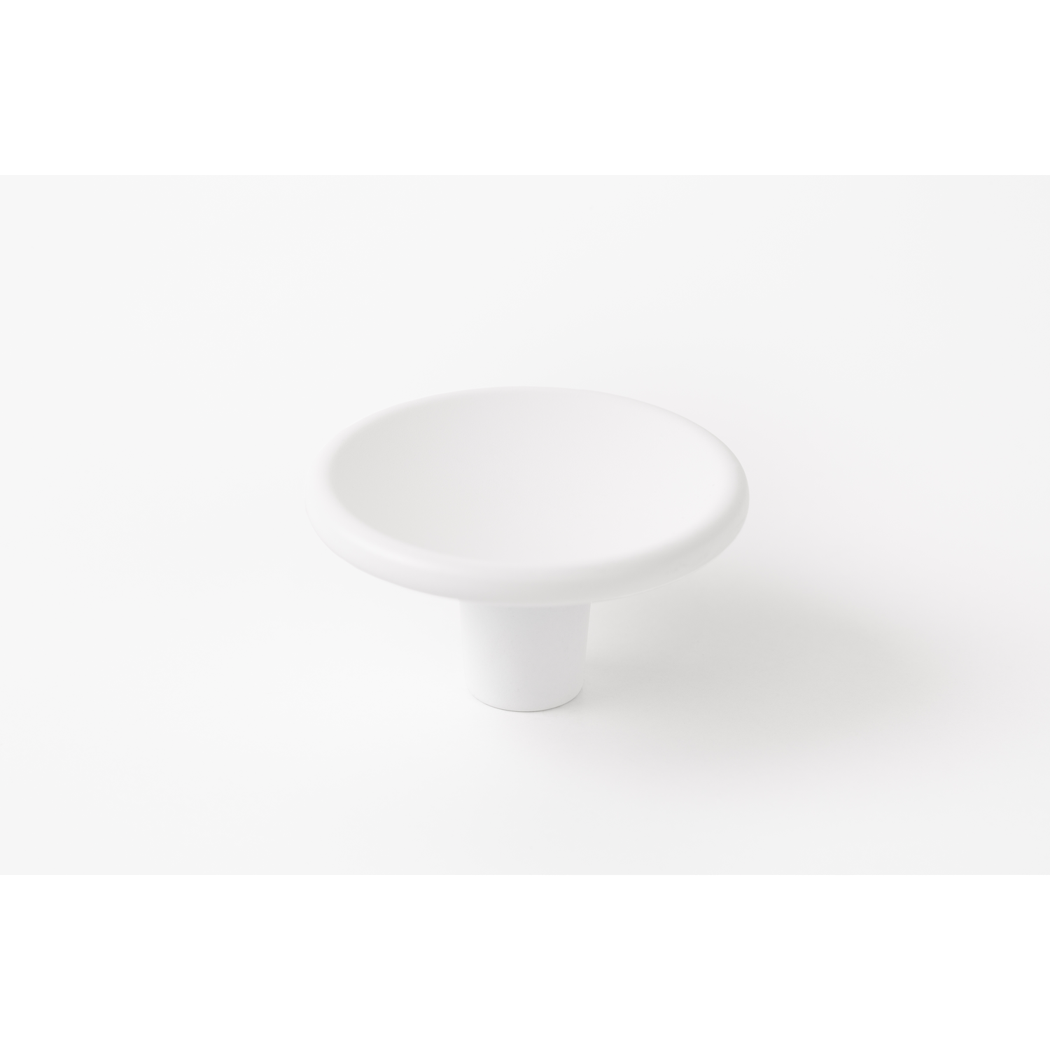 Knop DISC Ø38 zamak mat wit