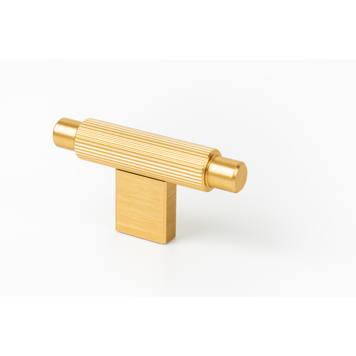 Bouton T ARPA L70 aluminium brossé laiton