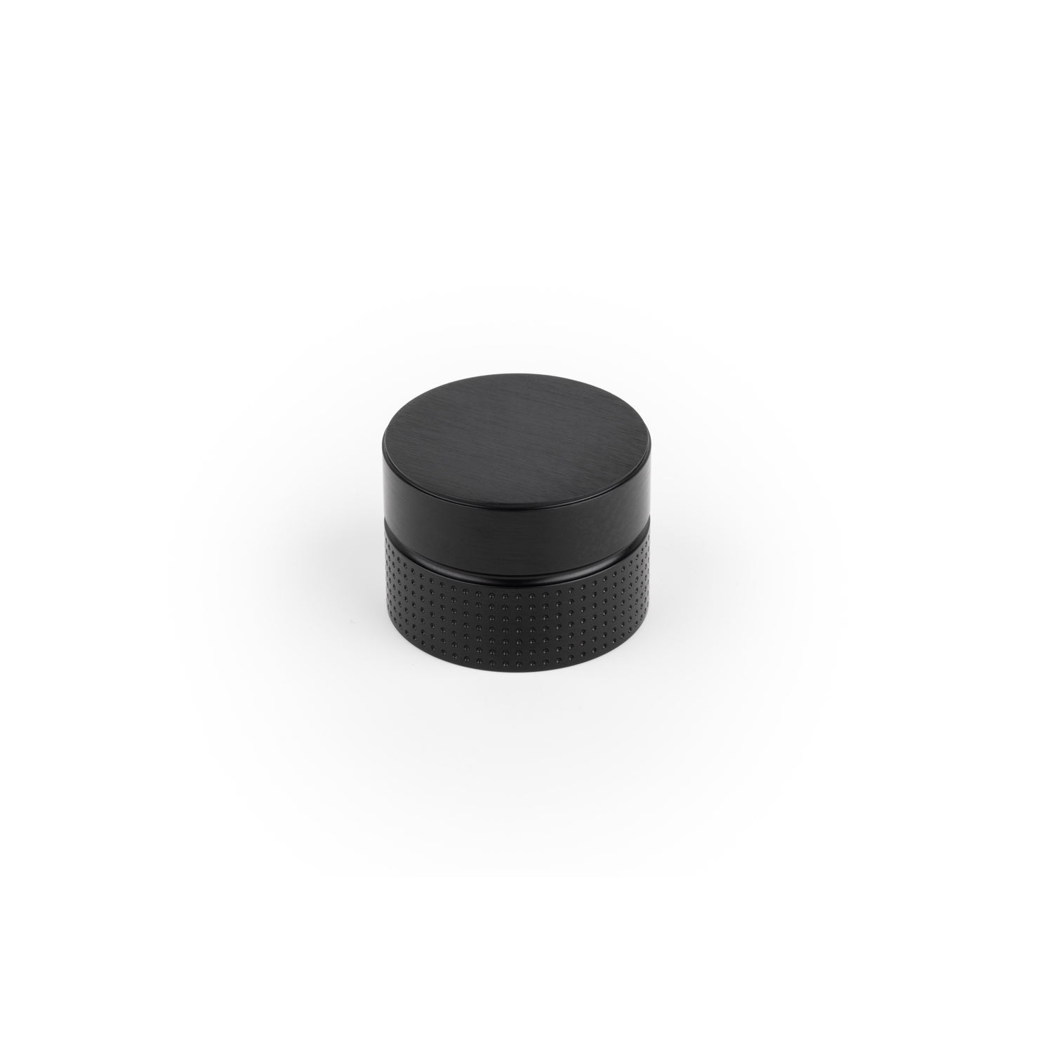 Bouton POINT Ø40 aluminium brossé noir