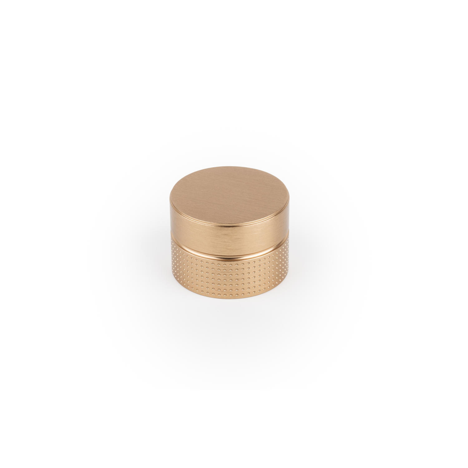 Knop POINT Ø40 aluminium geborsteld messing cava