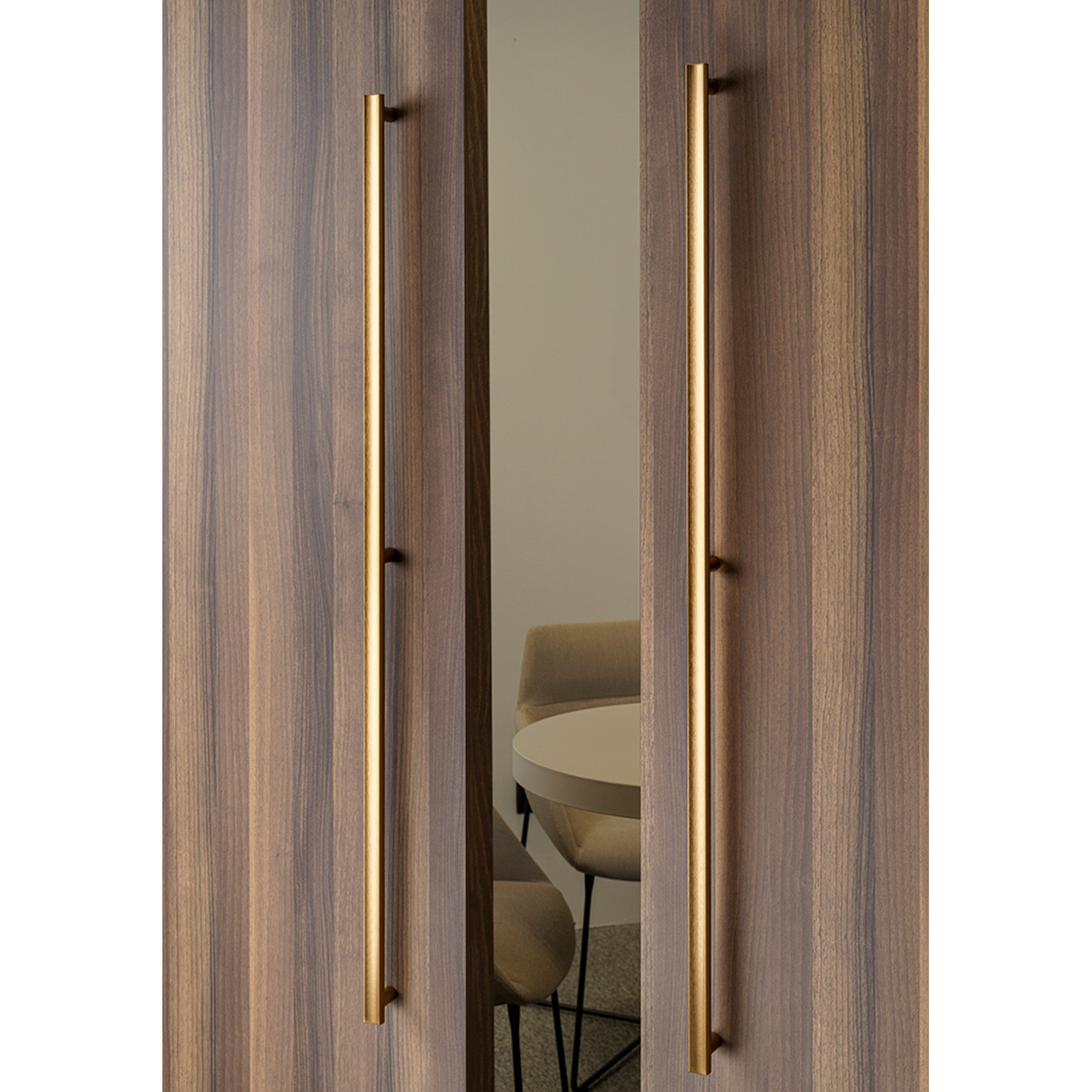 Deurgreep enkel MOON BIG BA384 L424 aluminium rvs-look