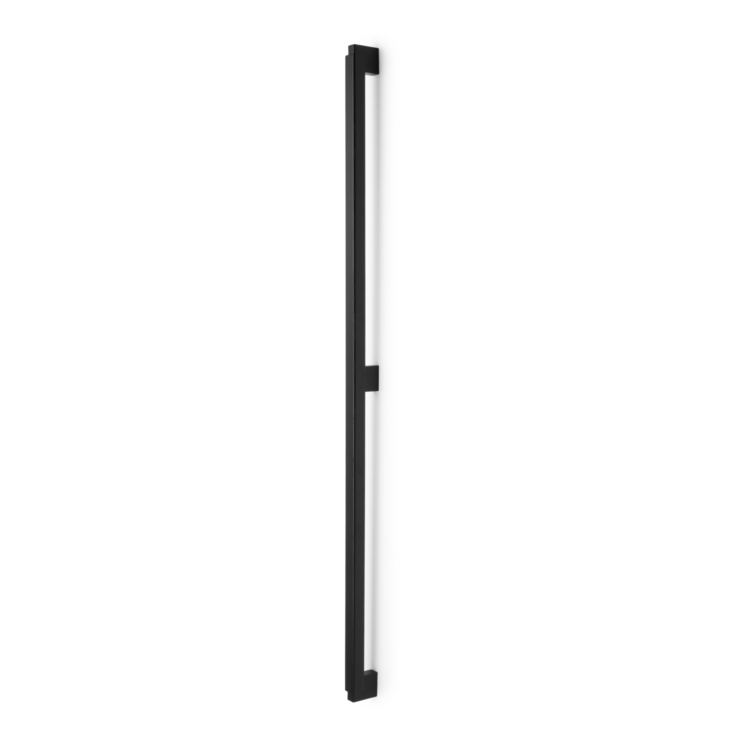 Deurgreep enkel DUO BIG BA960-480 L1016 hout / aluminium zwart / zwart hout