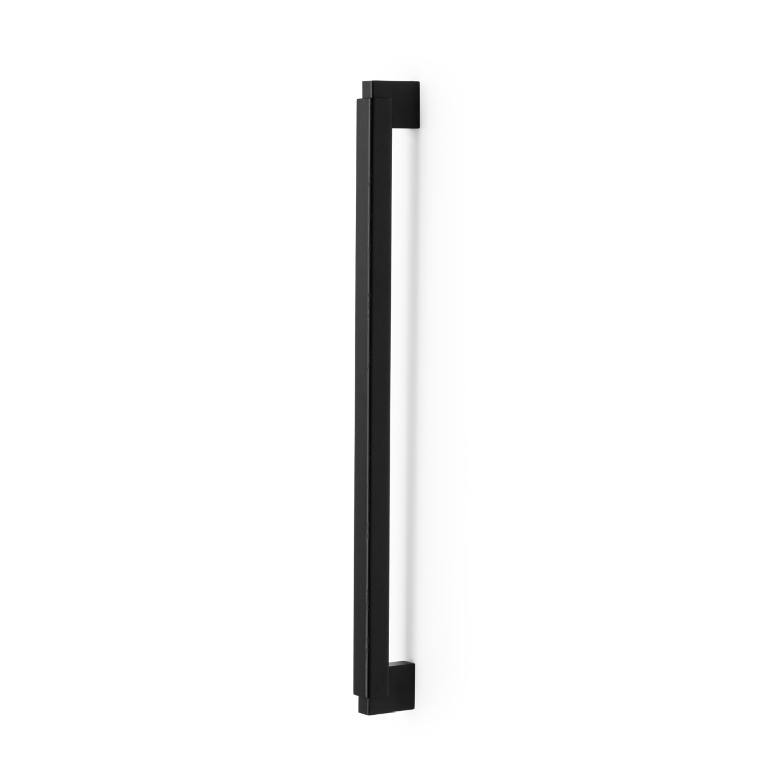 Deurgreep dubbel DUO BIG BA480 L536 hout / aluminium zwart / zwart hout