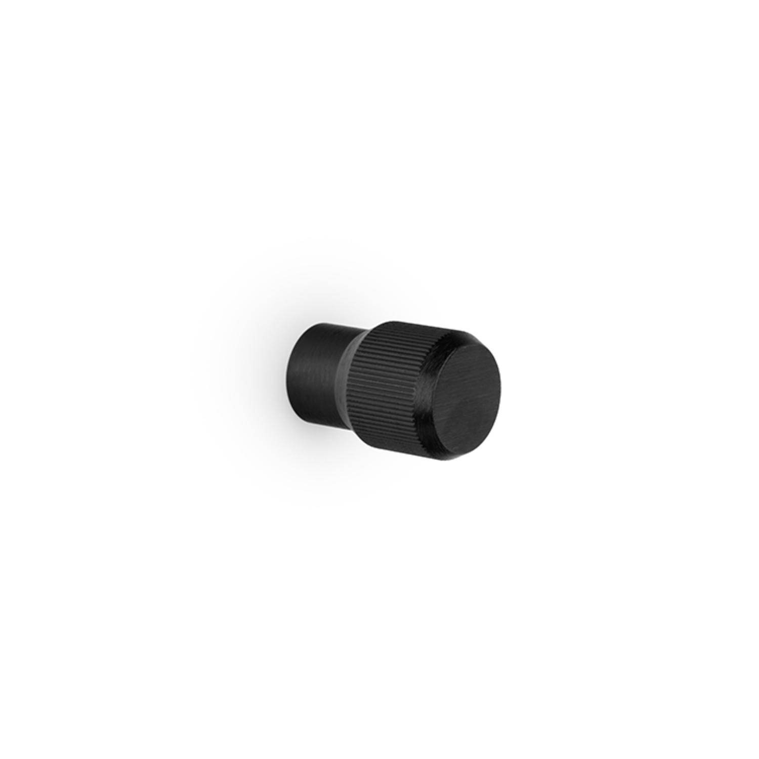 Bouton BROOKLYN Ø20 aluminium brossé noir