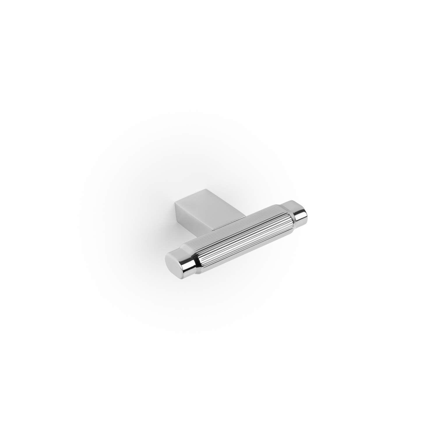 Bouton T BROOKLYN L55 aluminium brillant nickel