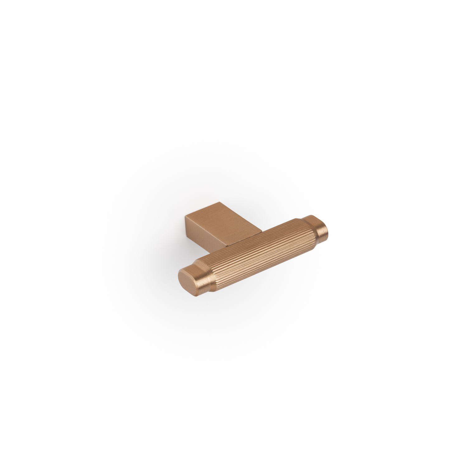 Bouton T BROOKLYN L55 aluminium brossé laiton cava