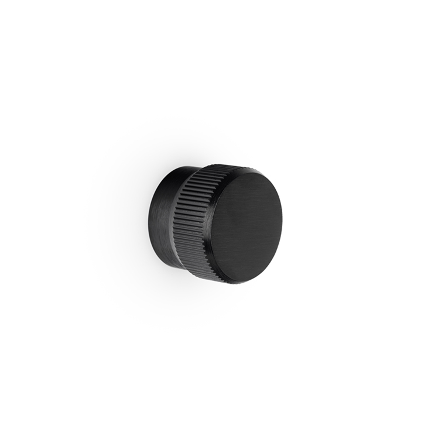 Knop BROOKLYN BIG Ø40 aluminium geborsteld zwart