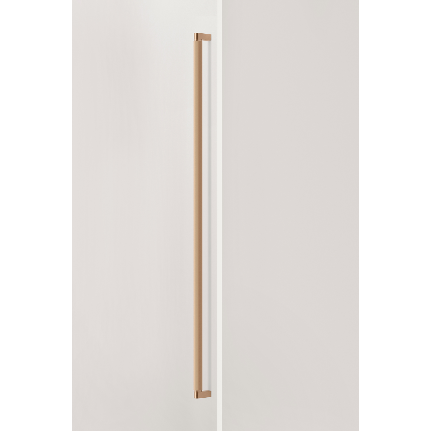 Deurgreep enkel BROOKLYN BIG BA1056 L1074 aluminium geborsteld messing cava