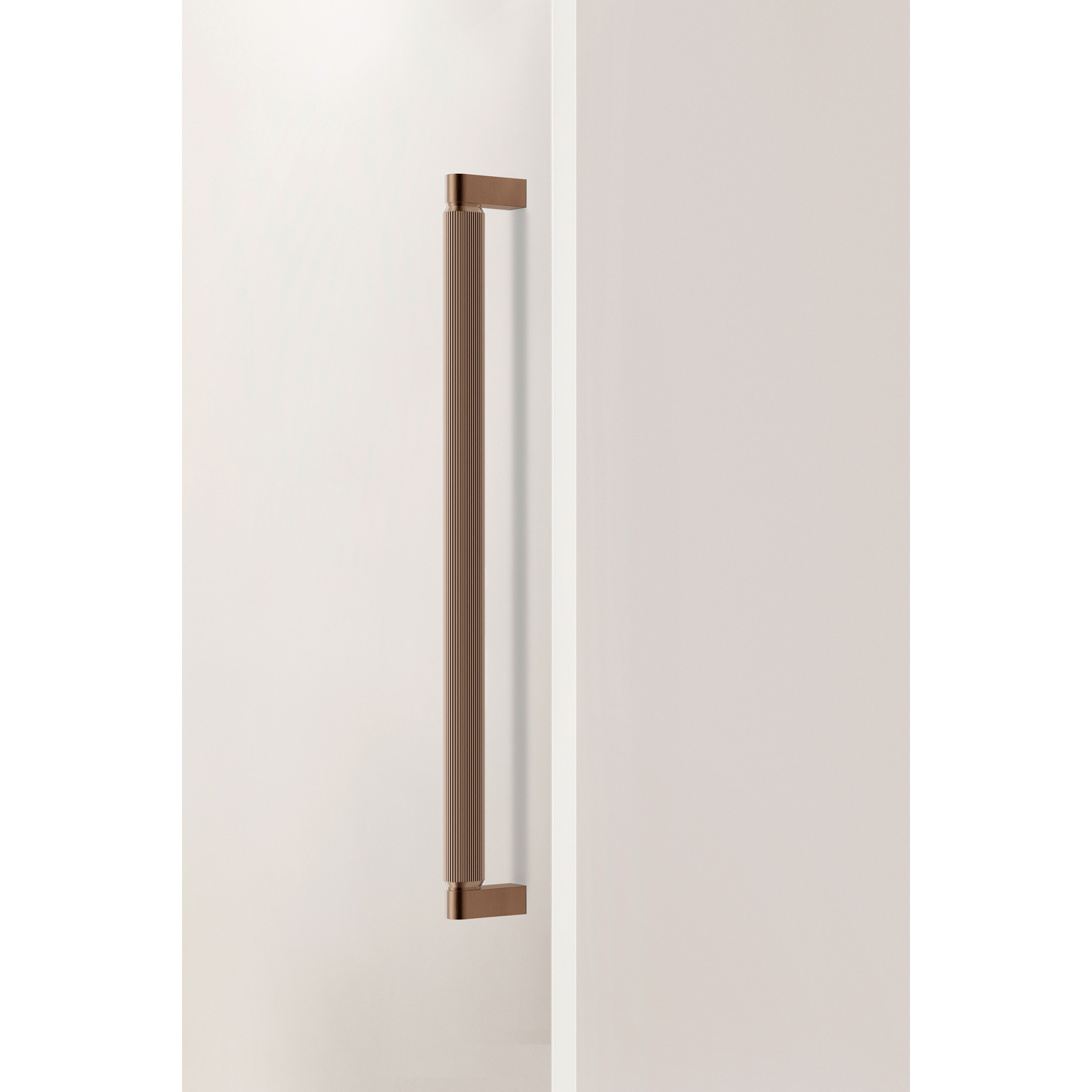 Deurgreep enkel BROOKLYN BIG BA448 L466 aluminium geborsteld brons